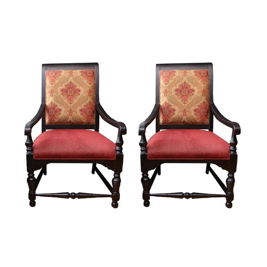 Regency Style Upholstered Armchairs