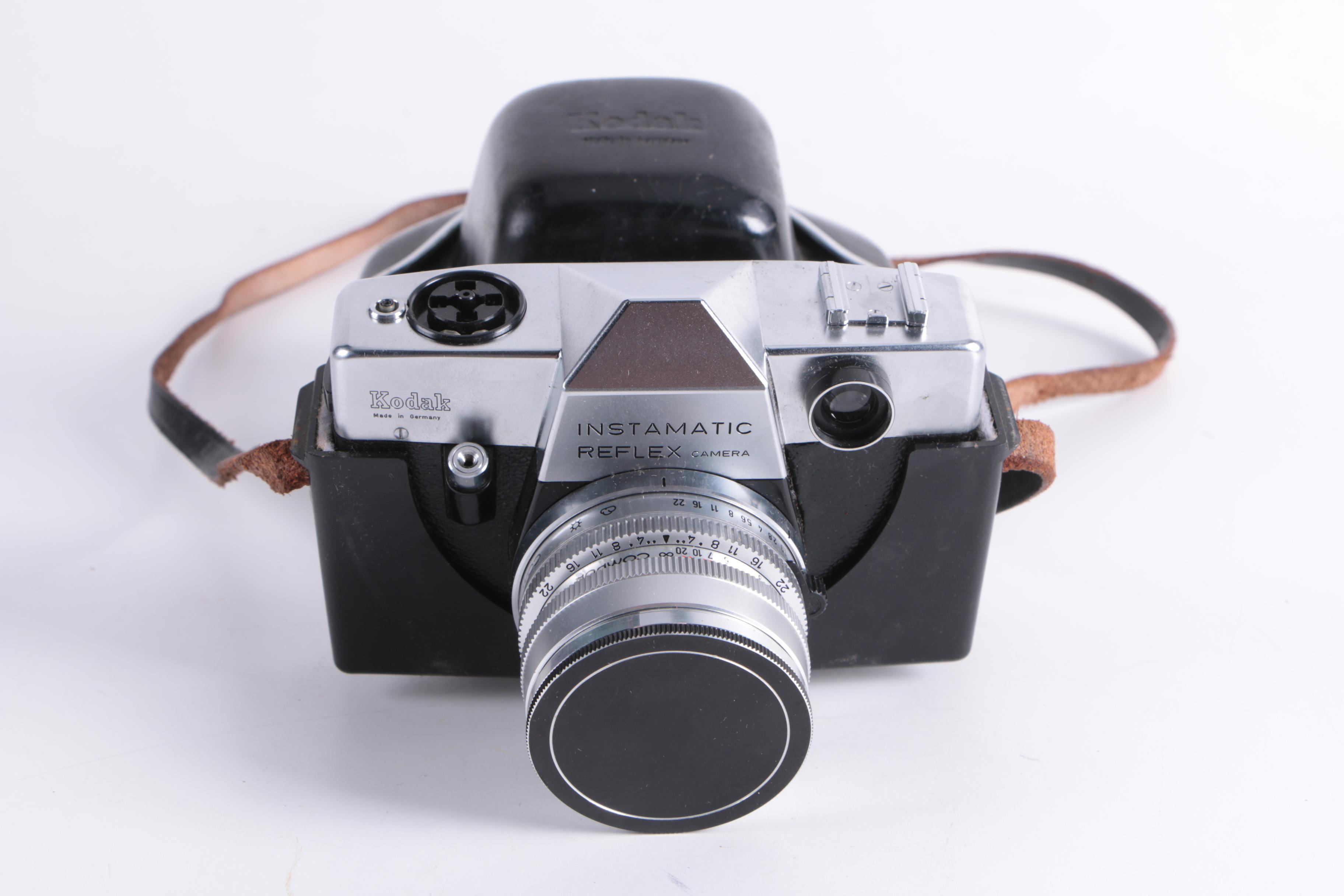 Vintage Kodak Instamatic, Minolta 7s and Exakta TL 500 Still Camera