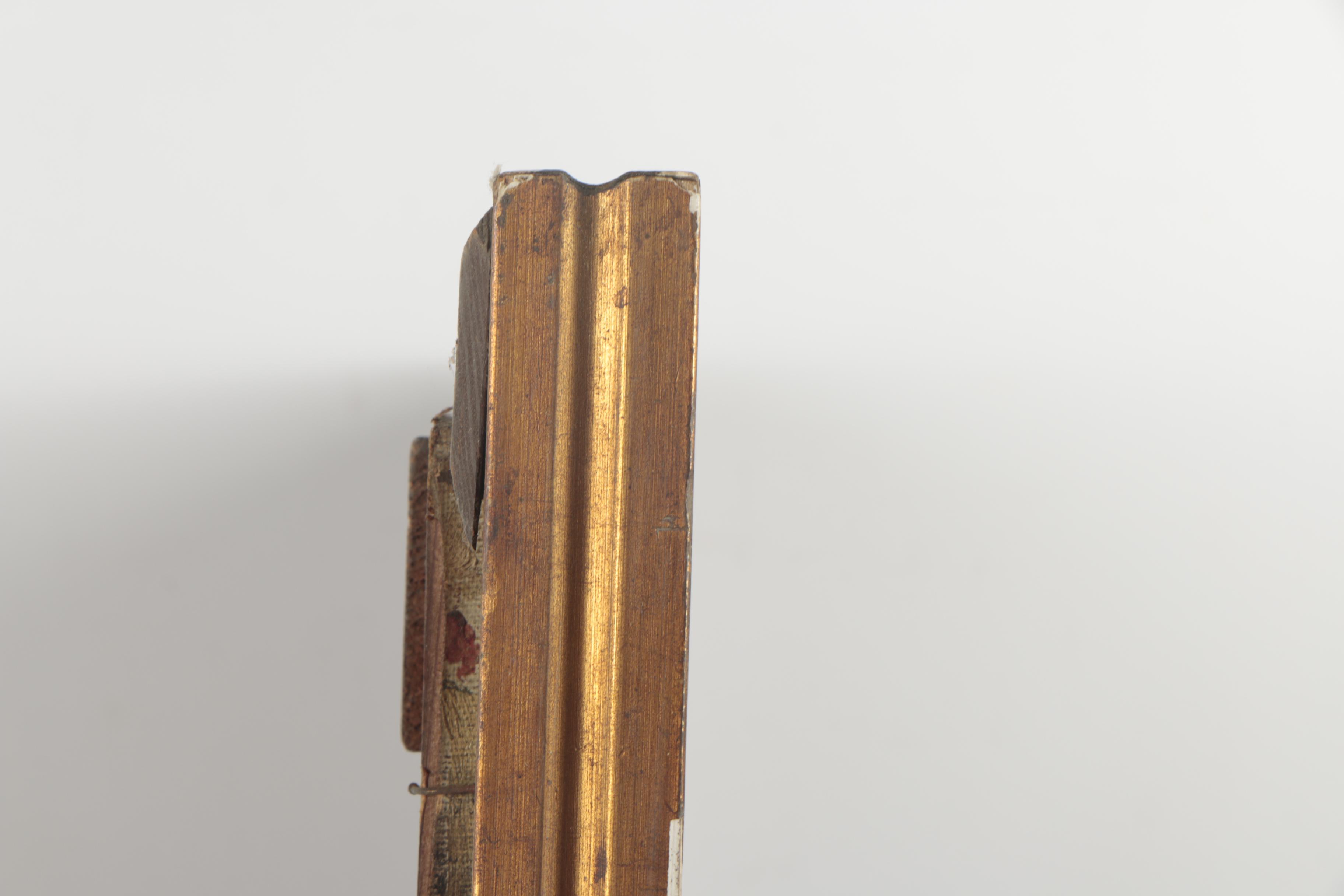 N.J.K. 1909 Oil Painting of Woman in Red and Black Dress