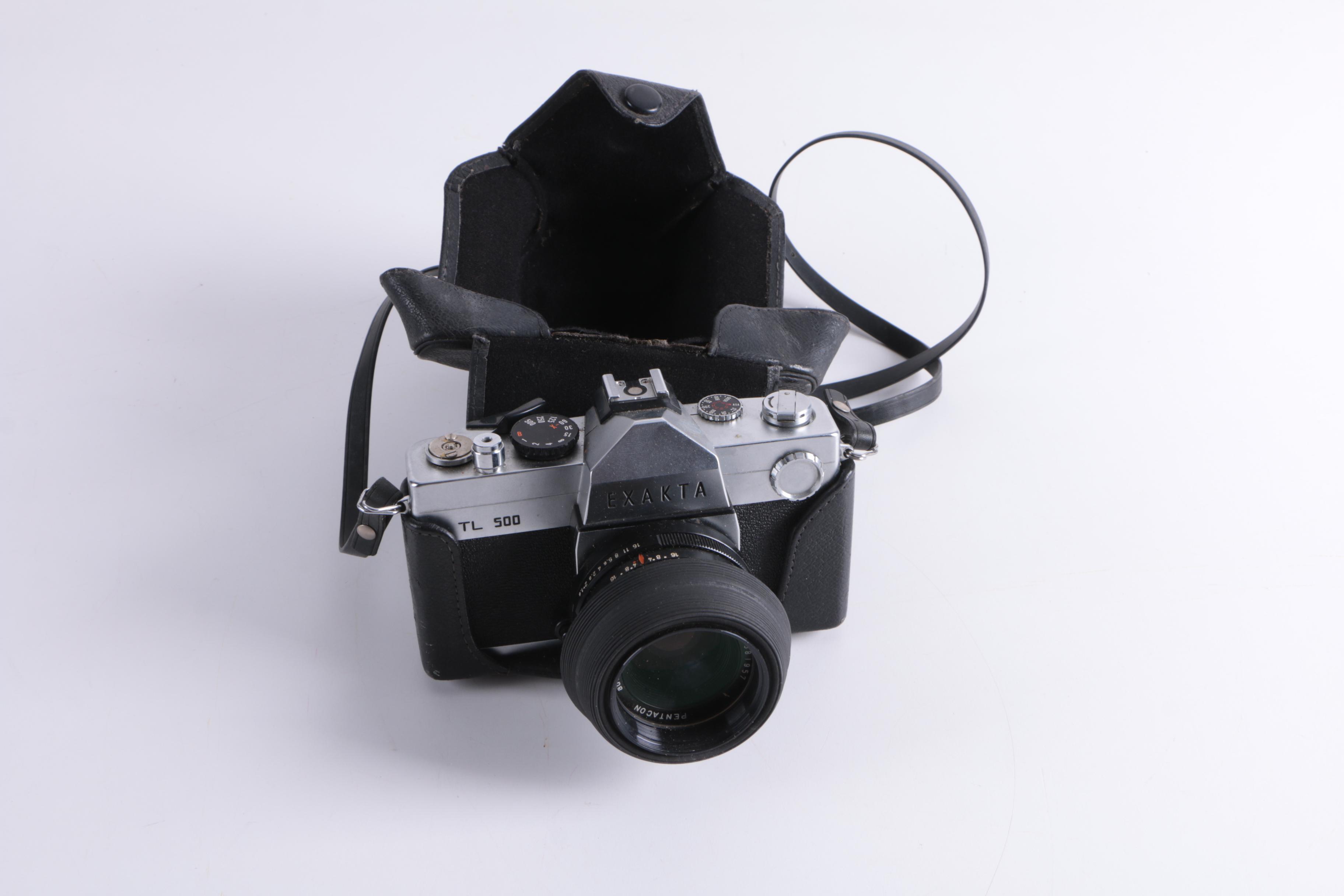 Vintage Kodak Instamatic, Minolta 7s and Exakta TL 500 Still Camera