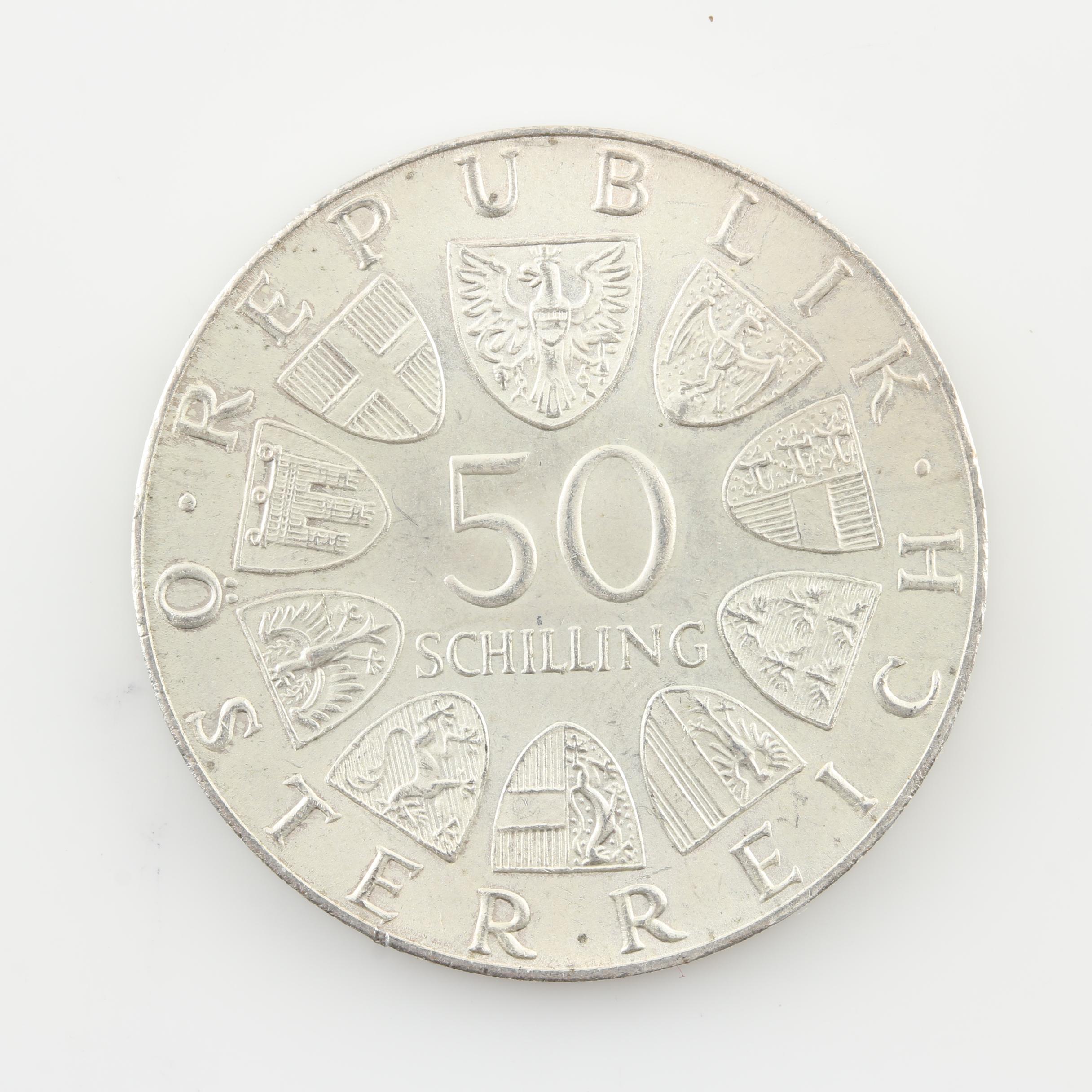 Fifteen Vintage Austrian Silver Commemorative Coins