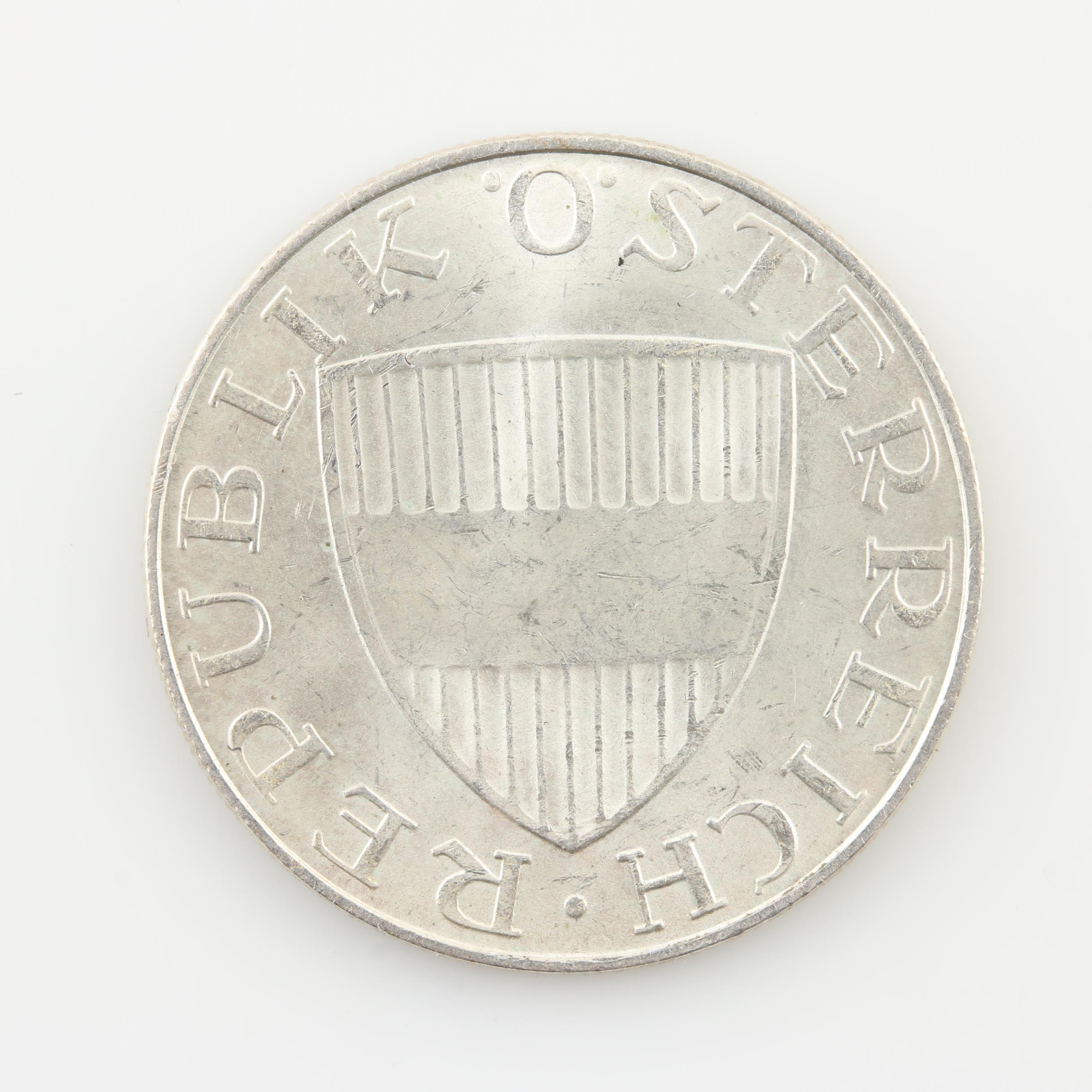 Fifteen Vintage Austrian Silver Commemorative Coins