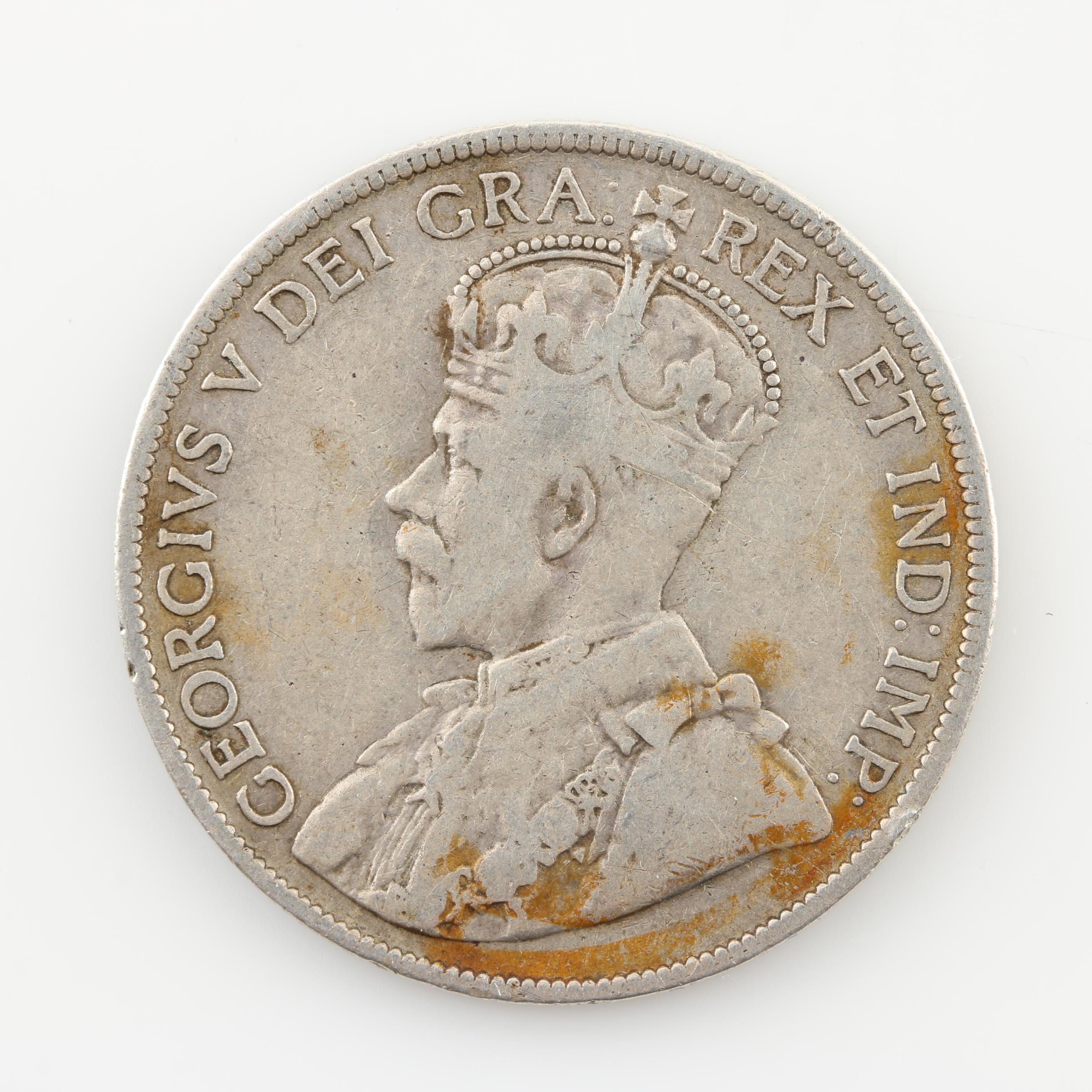 Six Antique and Vintage Canadian Silver Coins