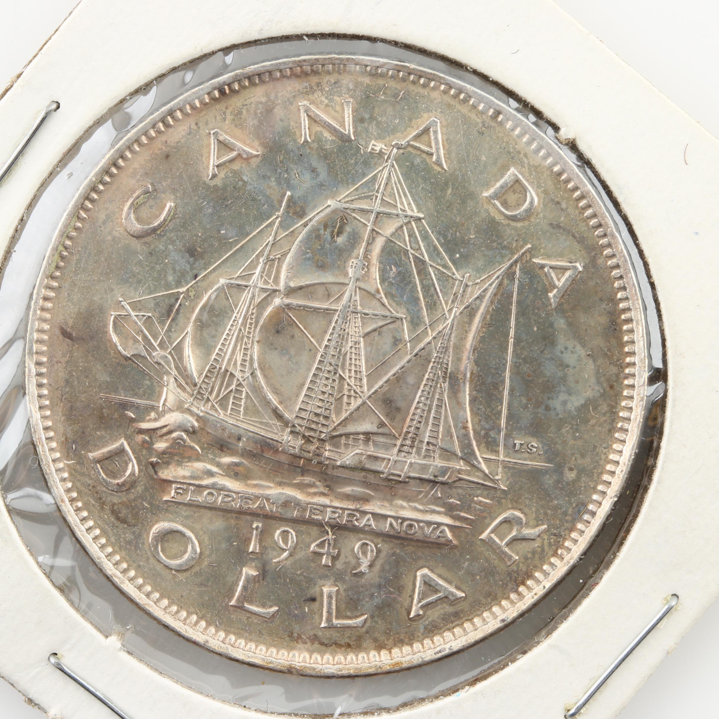 Six Antique and Vintage Canadian Silver Coins