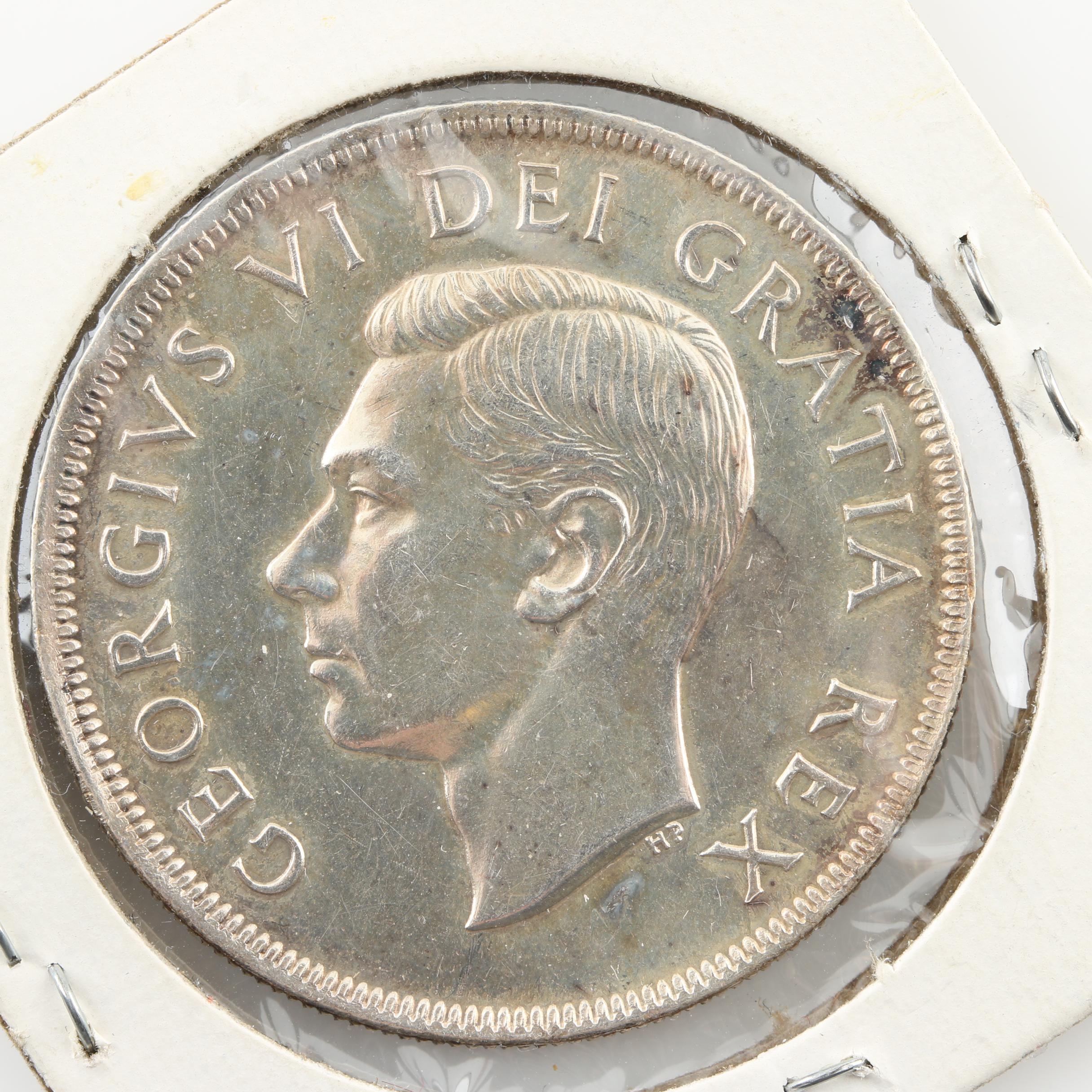 Six Antique and Vintage Canadian Silver Coins