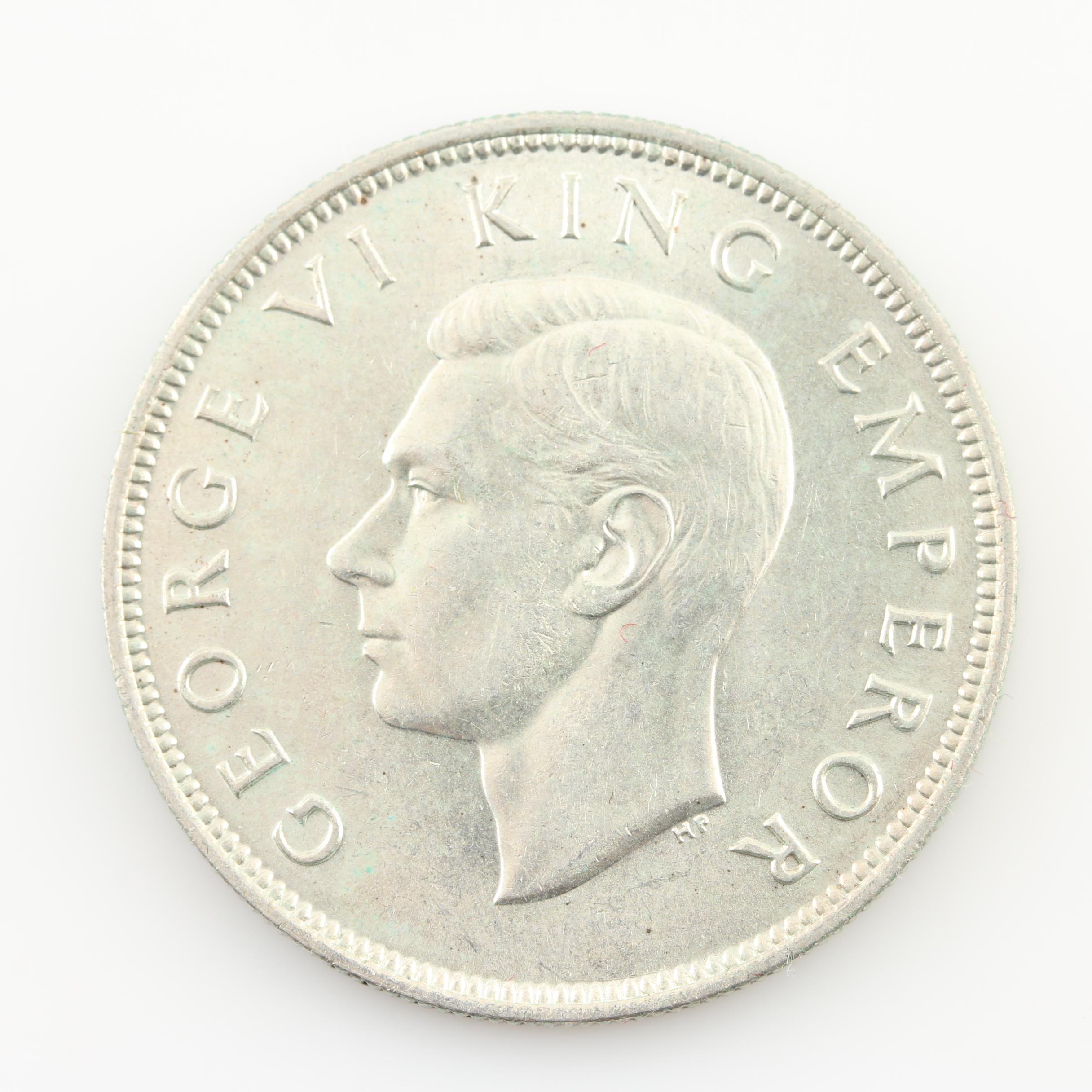 Two Vintage Commemorative Silver Coins from New Zealand