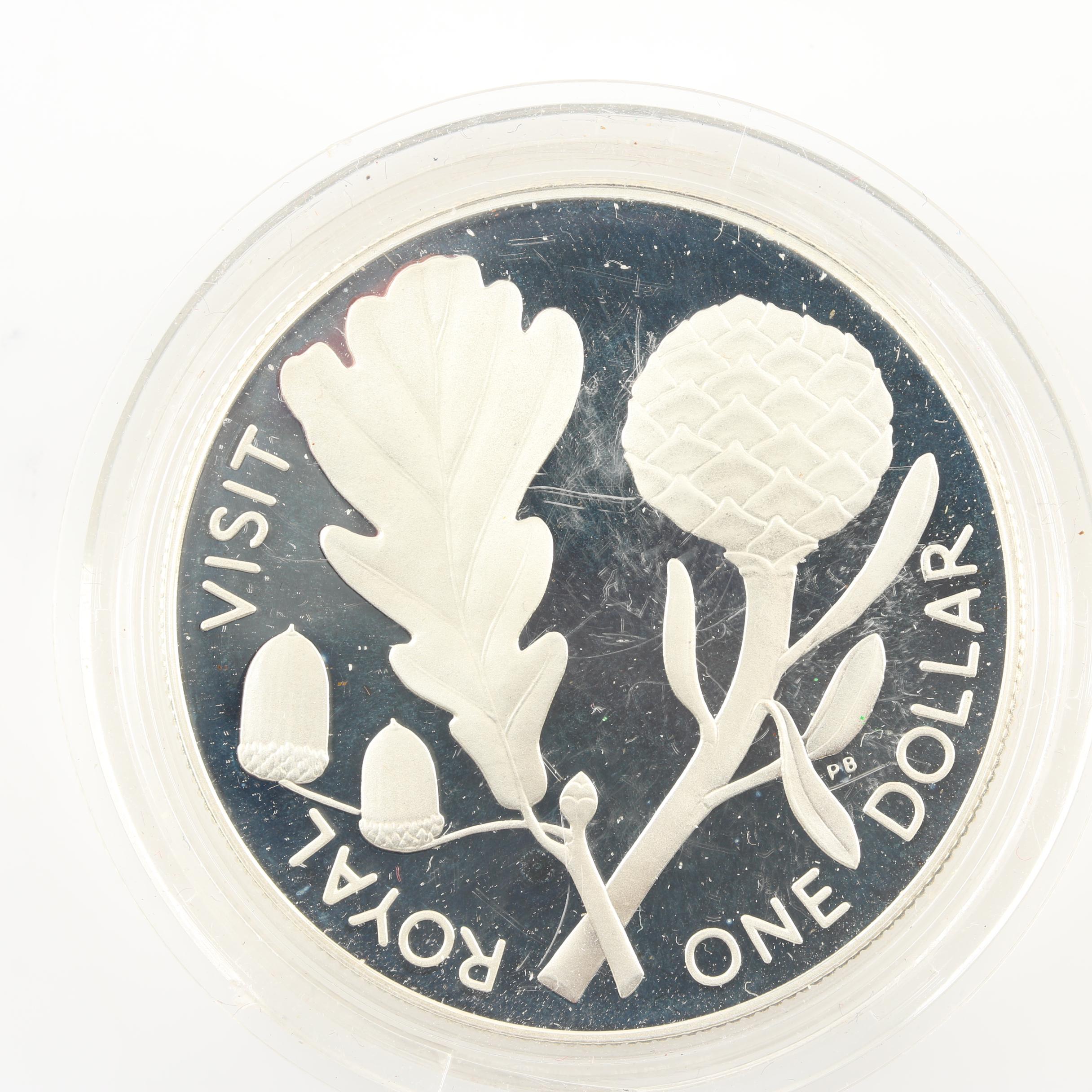 Two Vintage Commemorative Silver Coins from New Zealand