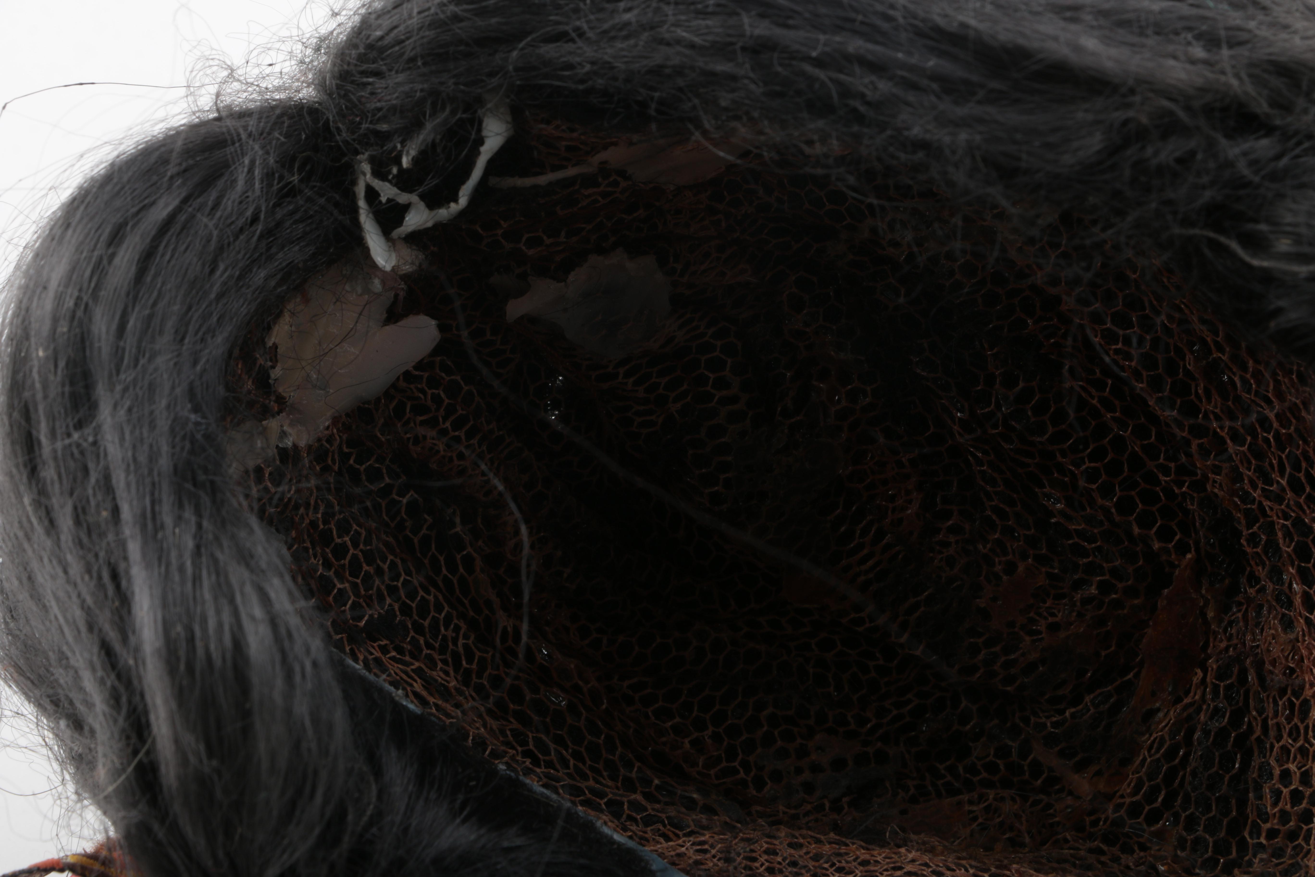 Vintage Porcelain Doll with Raven Braids