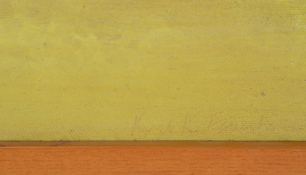 Kurt Feuerherm Original Modernist Abstract Painting on Canvas