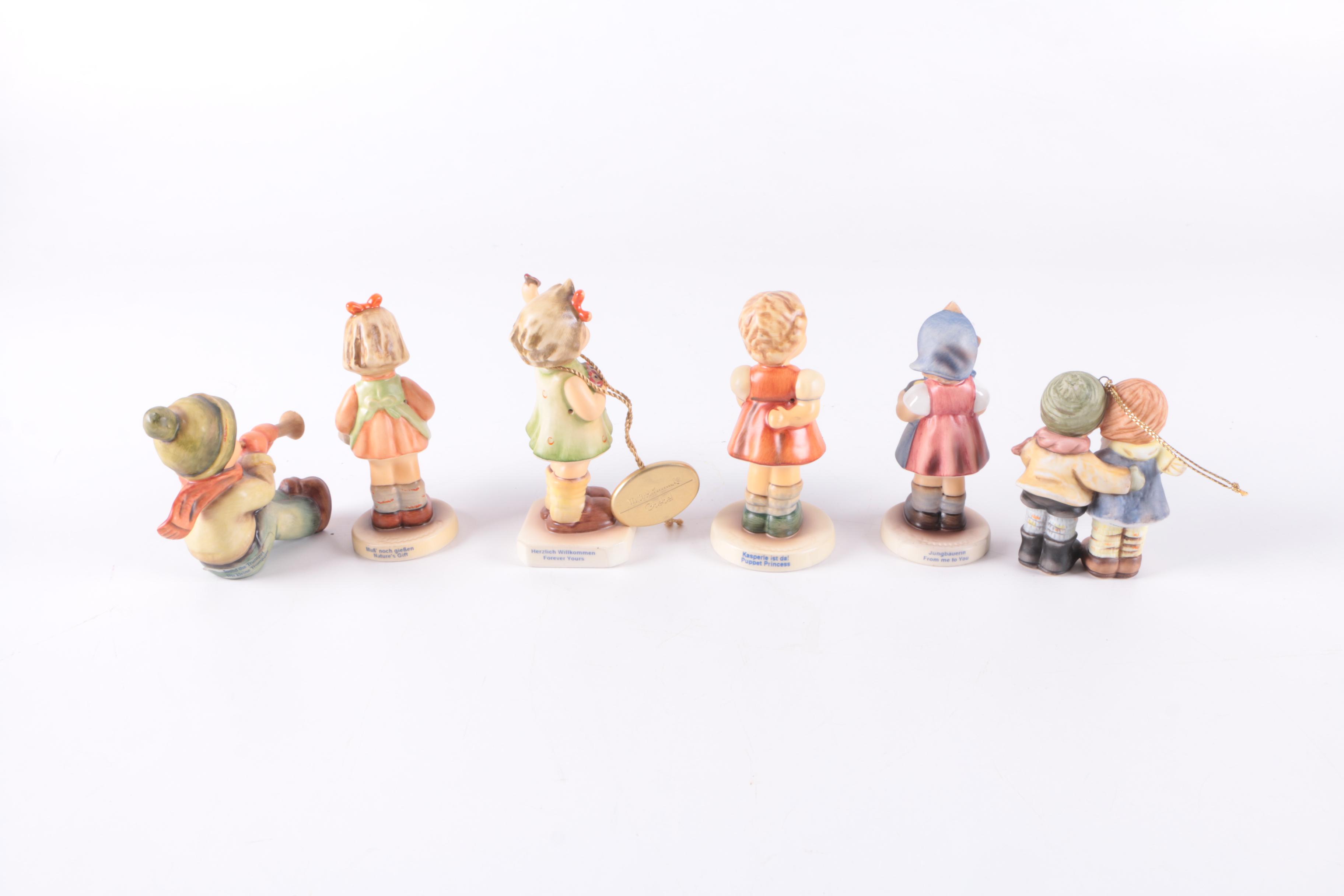 Hummel Figurines including "Forever Yours" and "Puppet Princess"