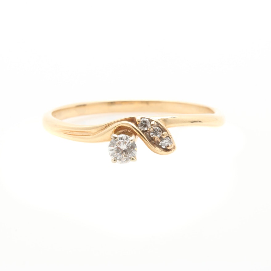 14K Yellow Gold Diamond Ring