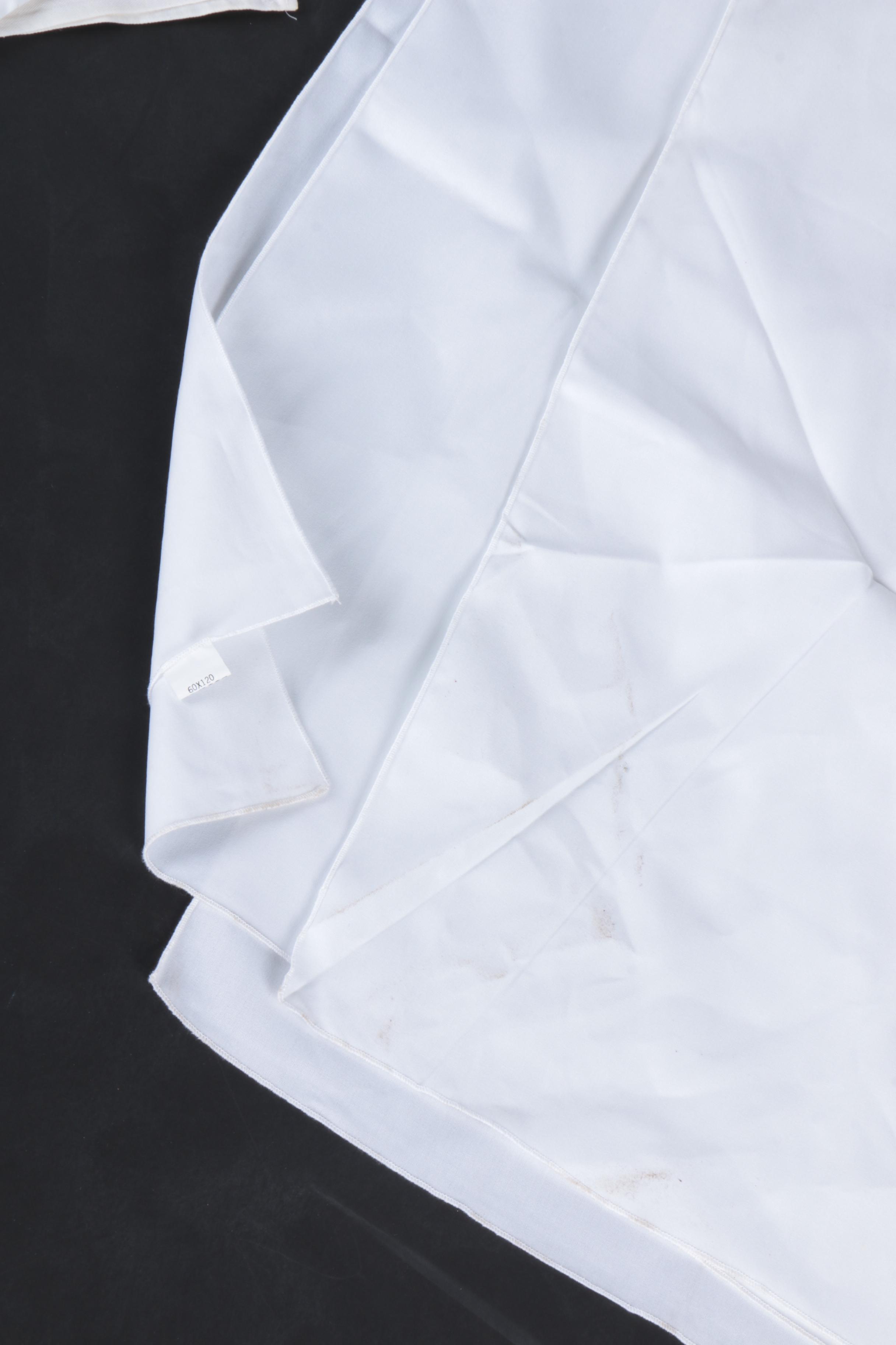 White Cotton Tablecloths and Napkins