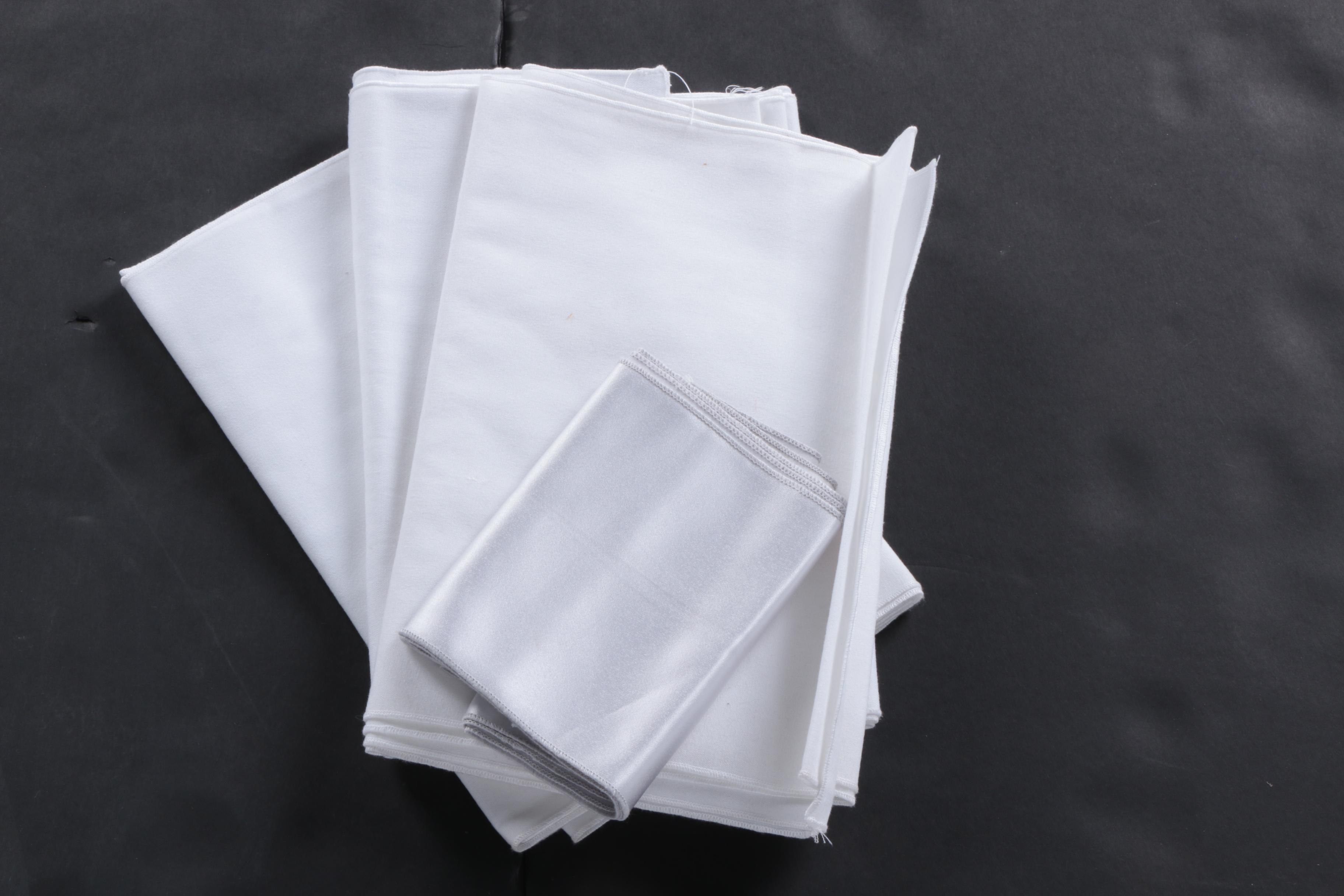 White Cotton Tablecloths and Napkins
