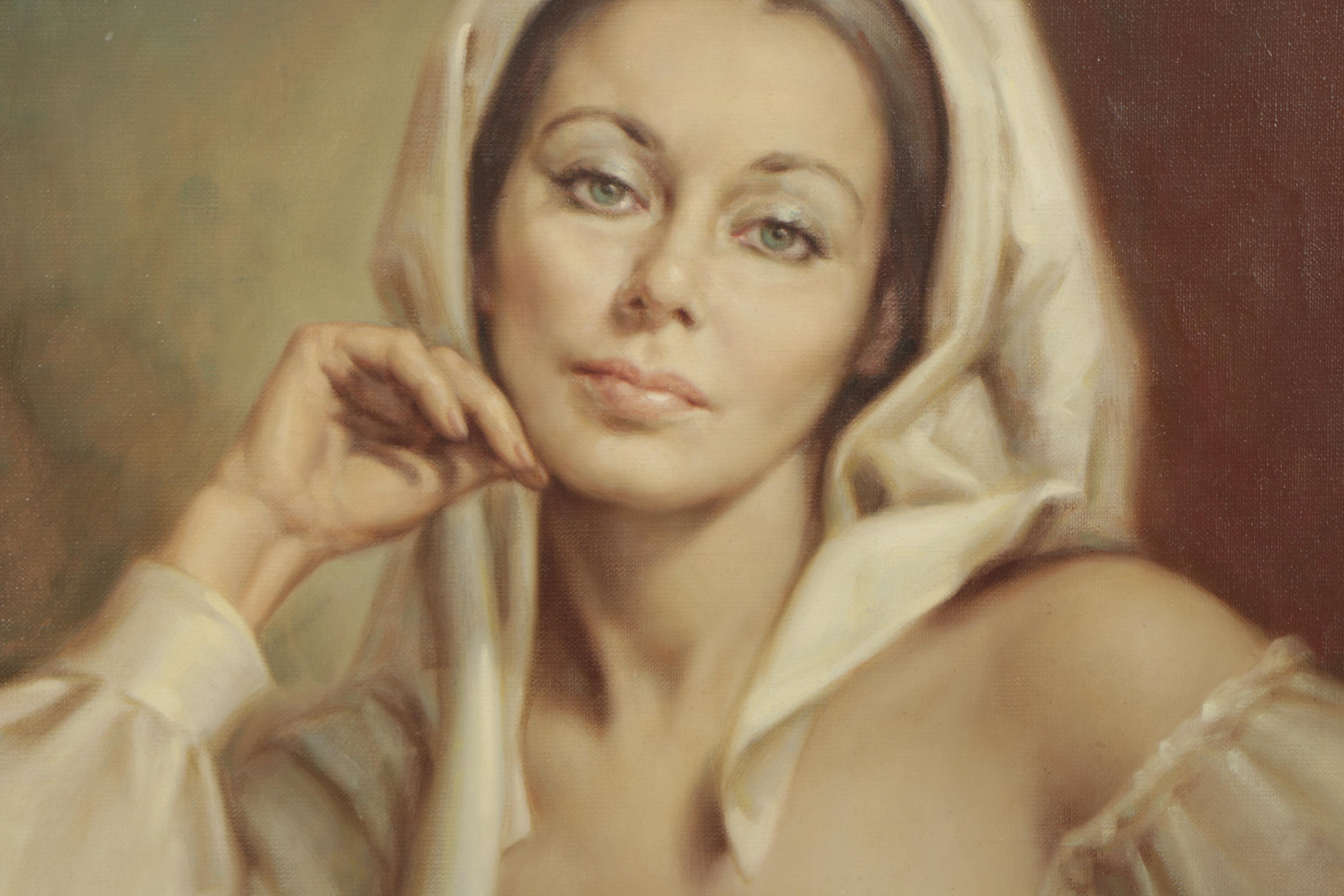 Jose Fuentes de Salamanca Oil Painting Portrait of Young Woman