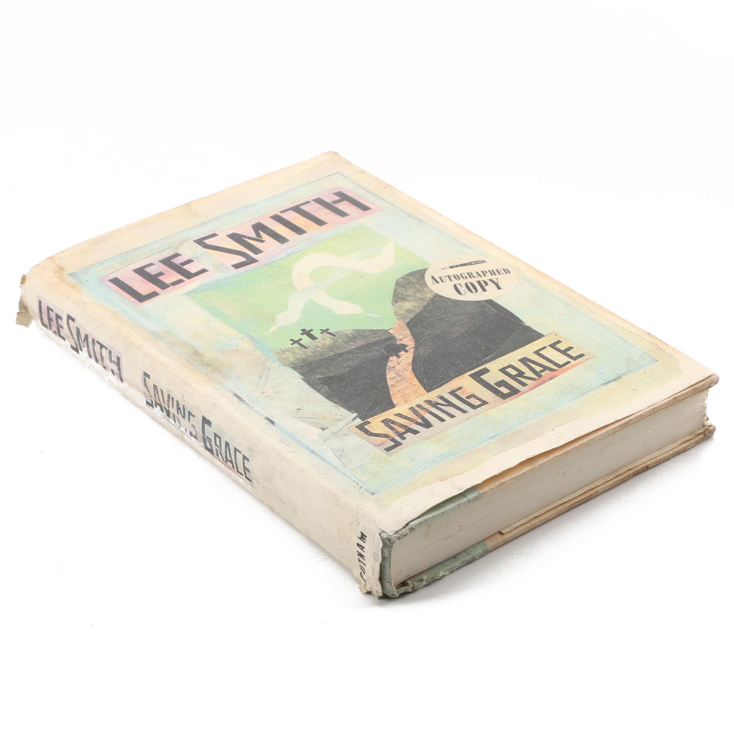 1995 Autographed First Edition "Saving Grace" by Lee Smith