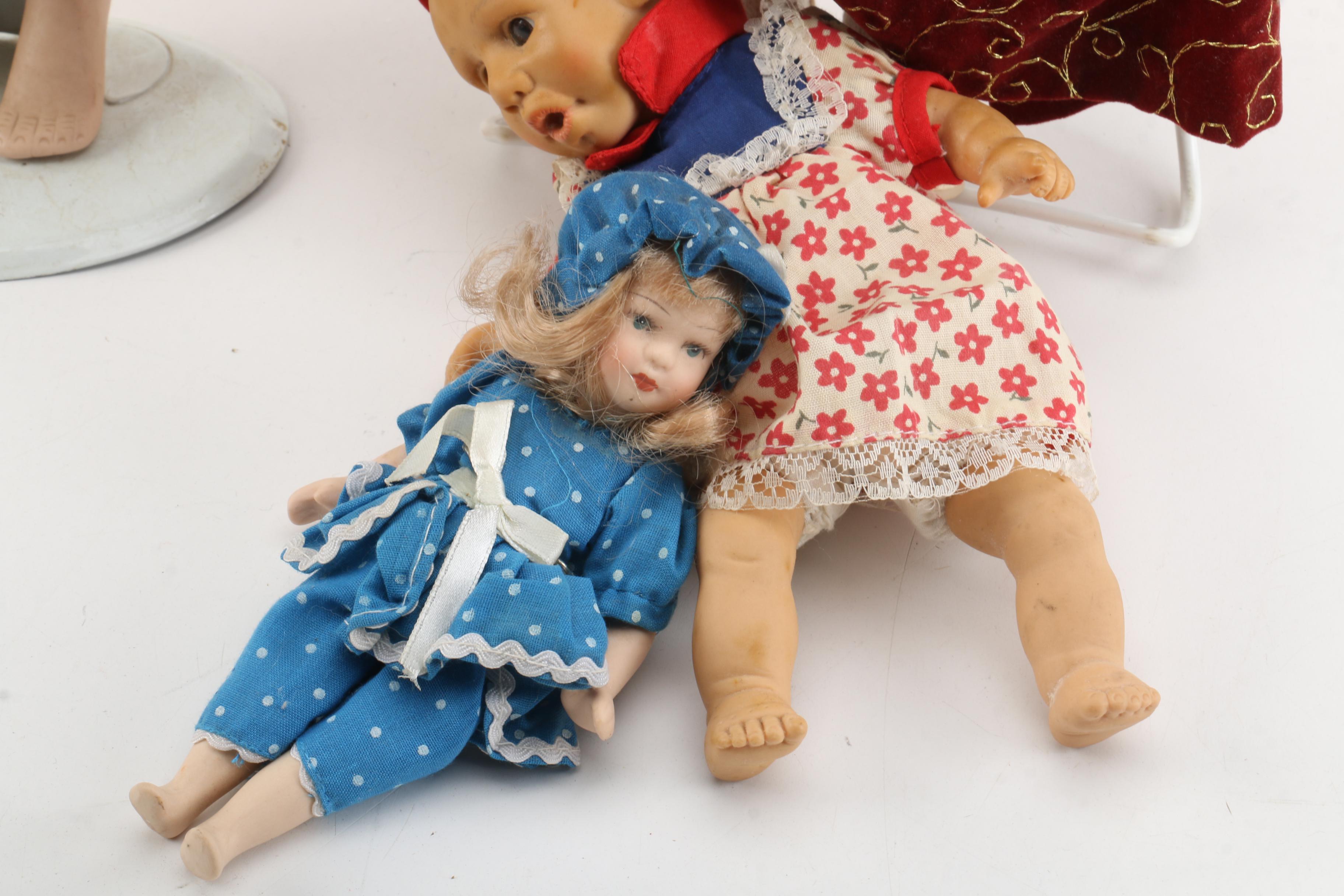 Vintage Porcelain and Vinyl Dolls Featuring Cathay Collection and DanDee