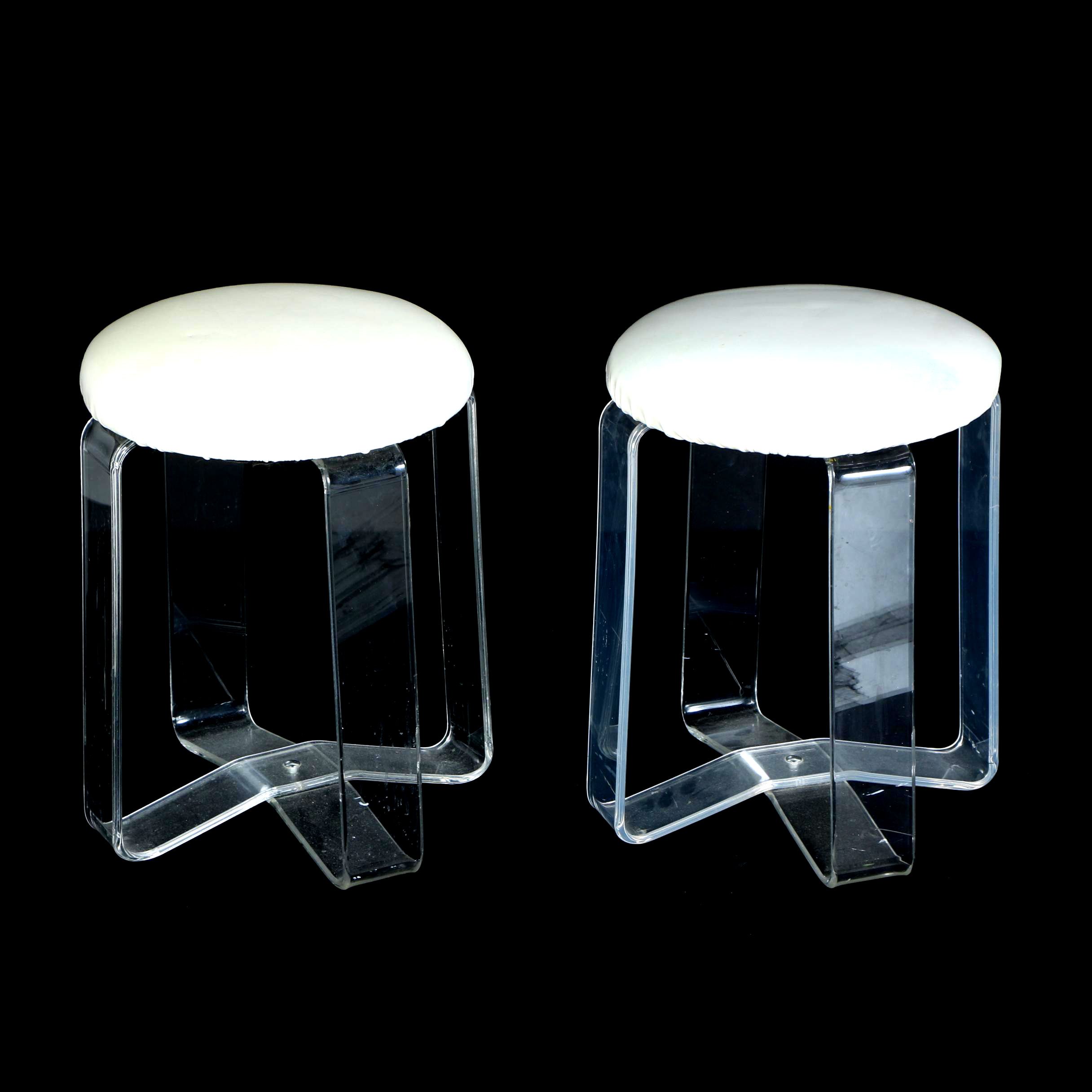 Mid Century Modern Style Vanity Stools by Karmel Plastics