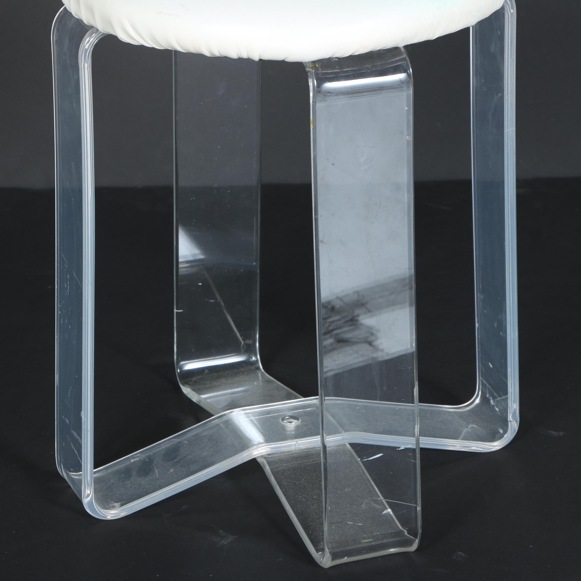Mid Century Modern Style Vanity Stools by Karmel Plastics