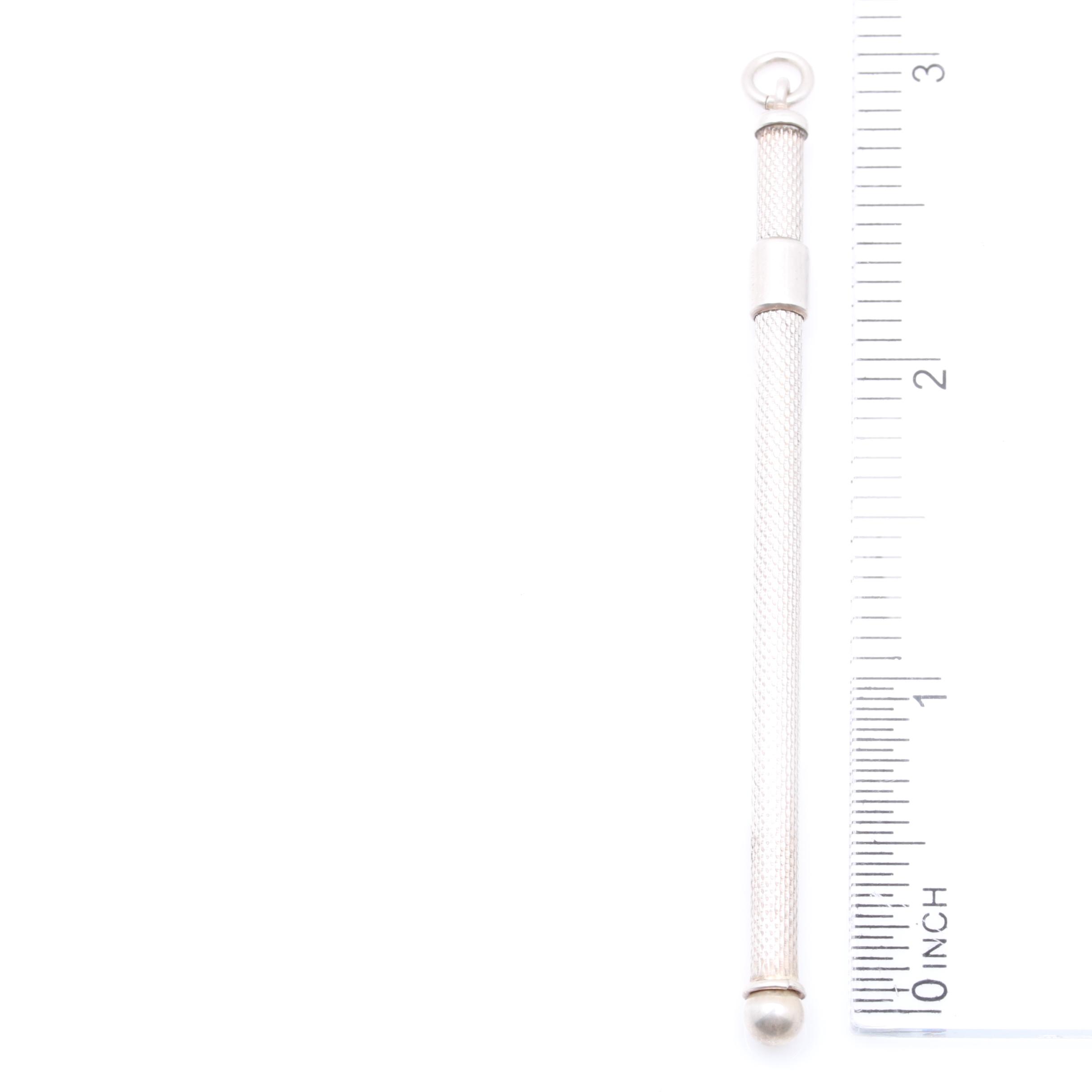 Vintage British Sterling Silver Retractable Champagne Swizzle Stick