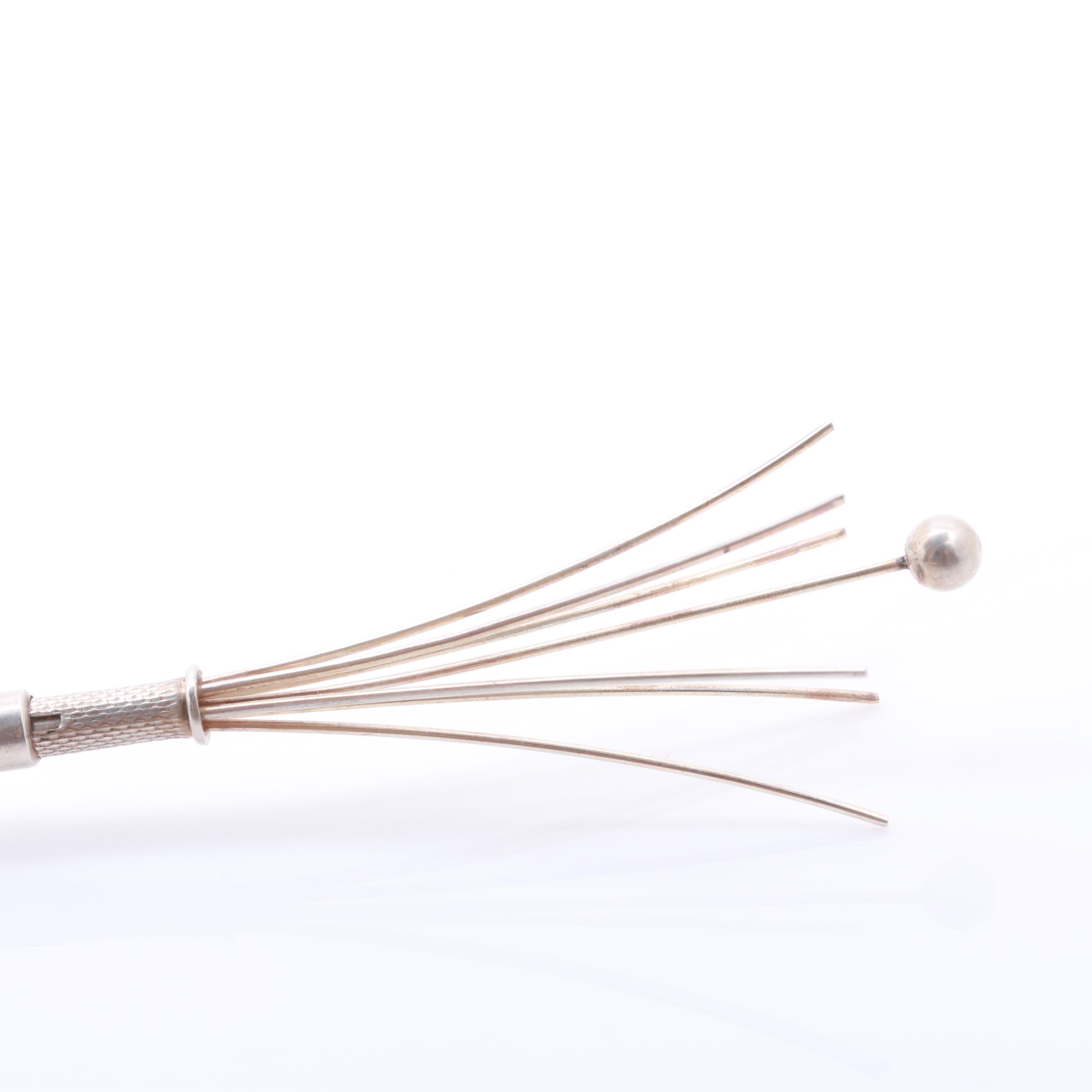 Vintage British Sterling Silver Retractable Champagne Swizzle Stick