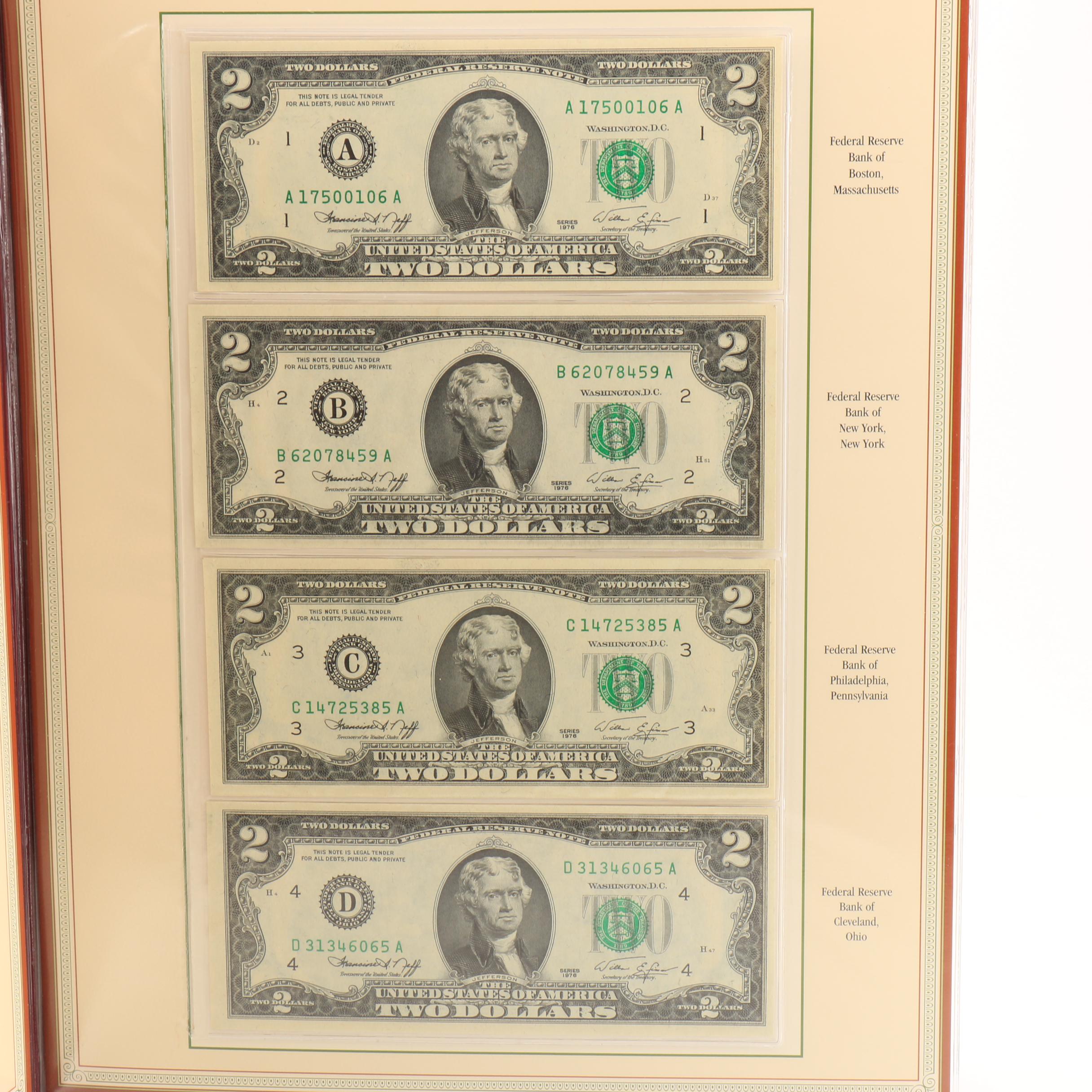 "The Complete Collection of 1976 Two-Dollar Bills" Currency Set