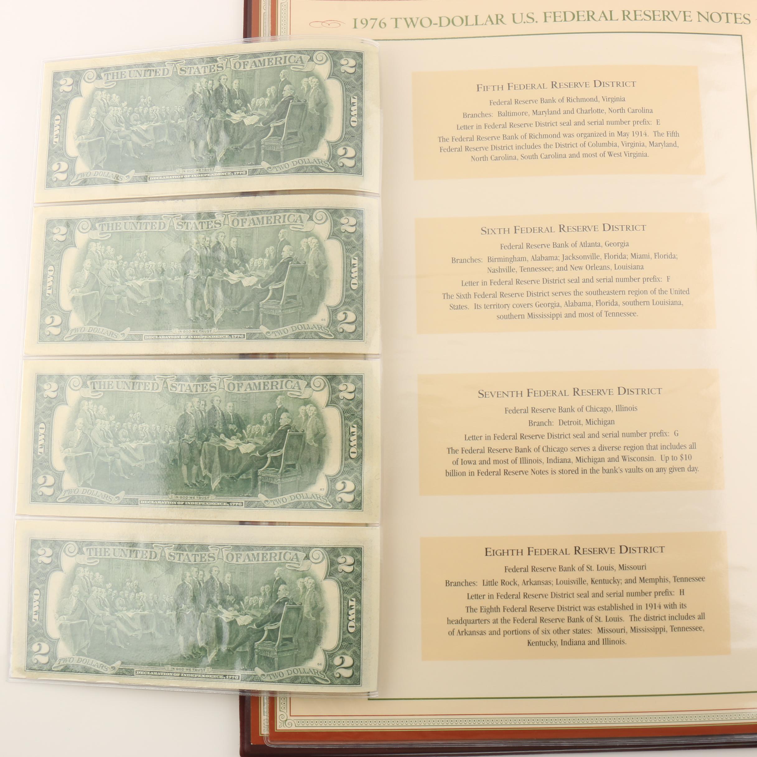 "The Complete Collection of 1976 Two-Dollar Bills" Currency Set