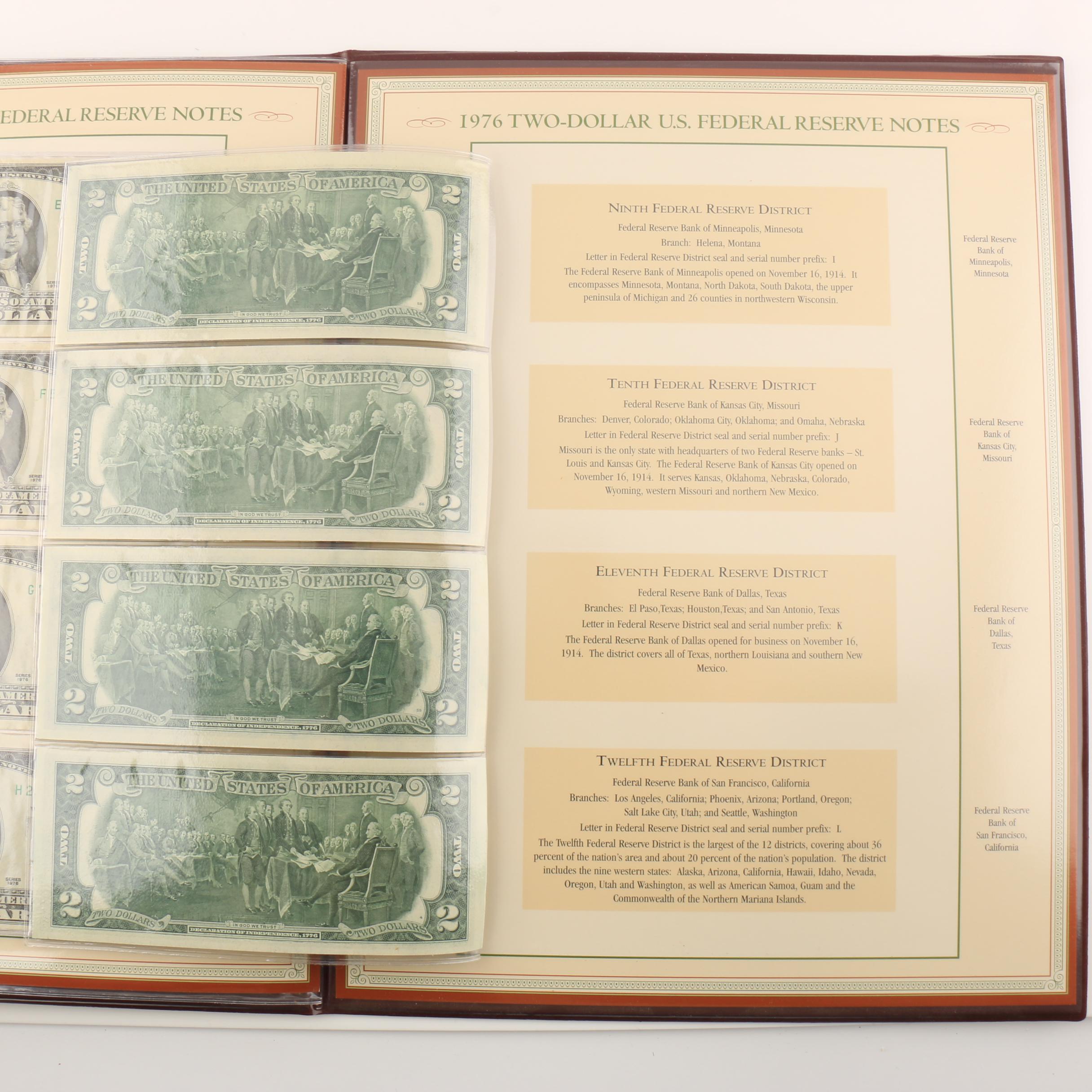 "The Complete Collection of 1976 Two-Dollar Bills" Currency Set