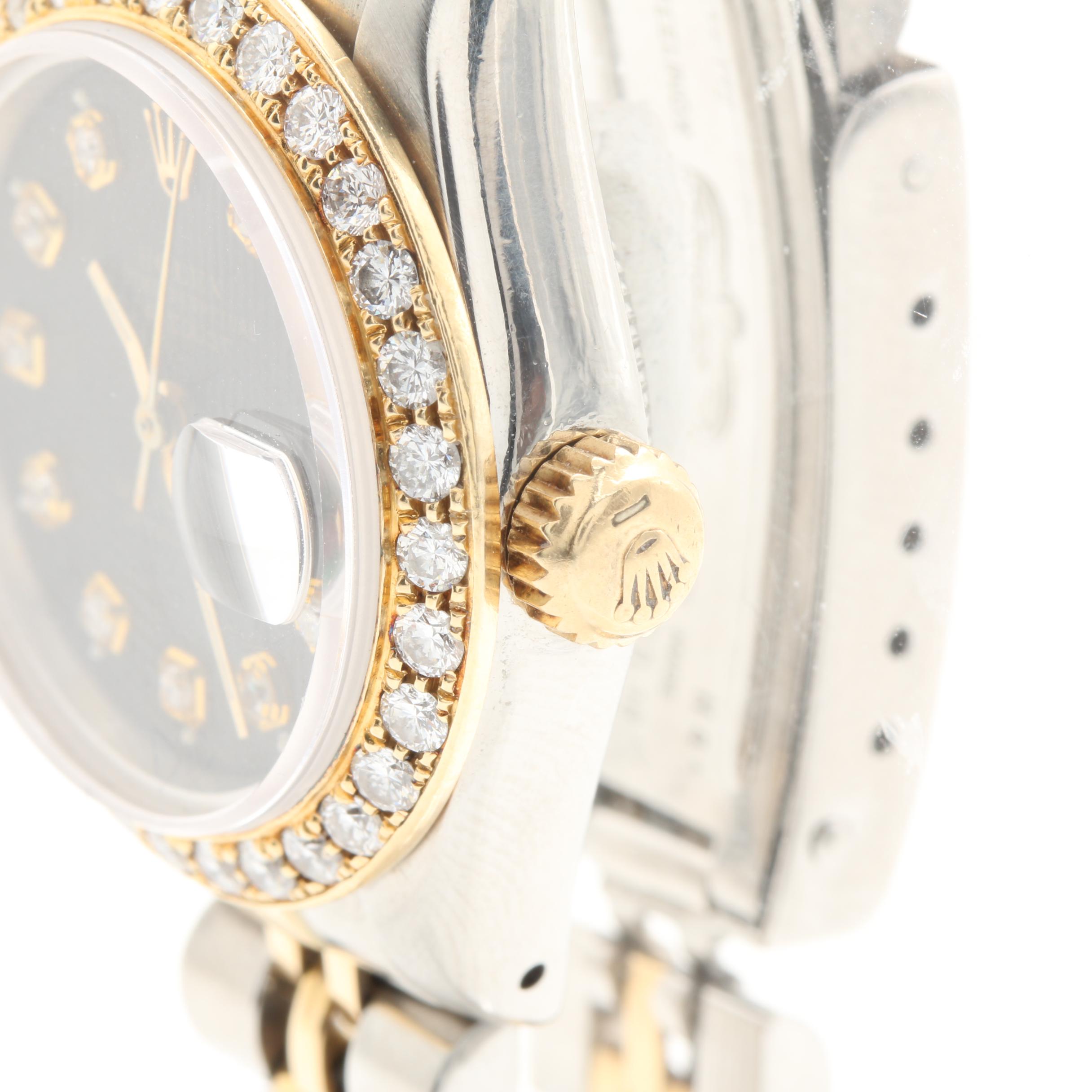 Rolex Oyster Perpetual Stainless Steel, 18K, and 1.06 CTW Diamond Watch