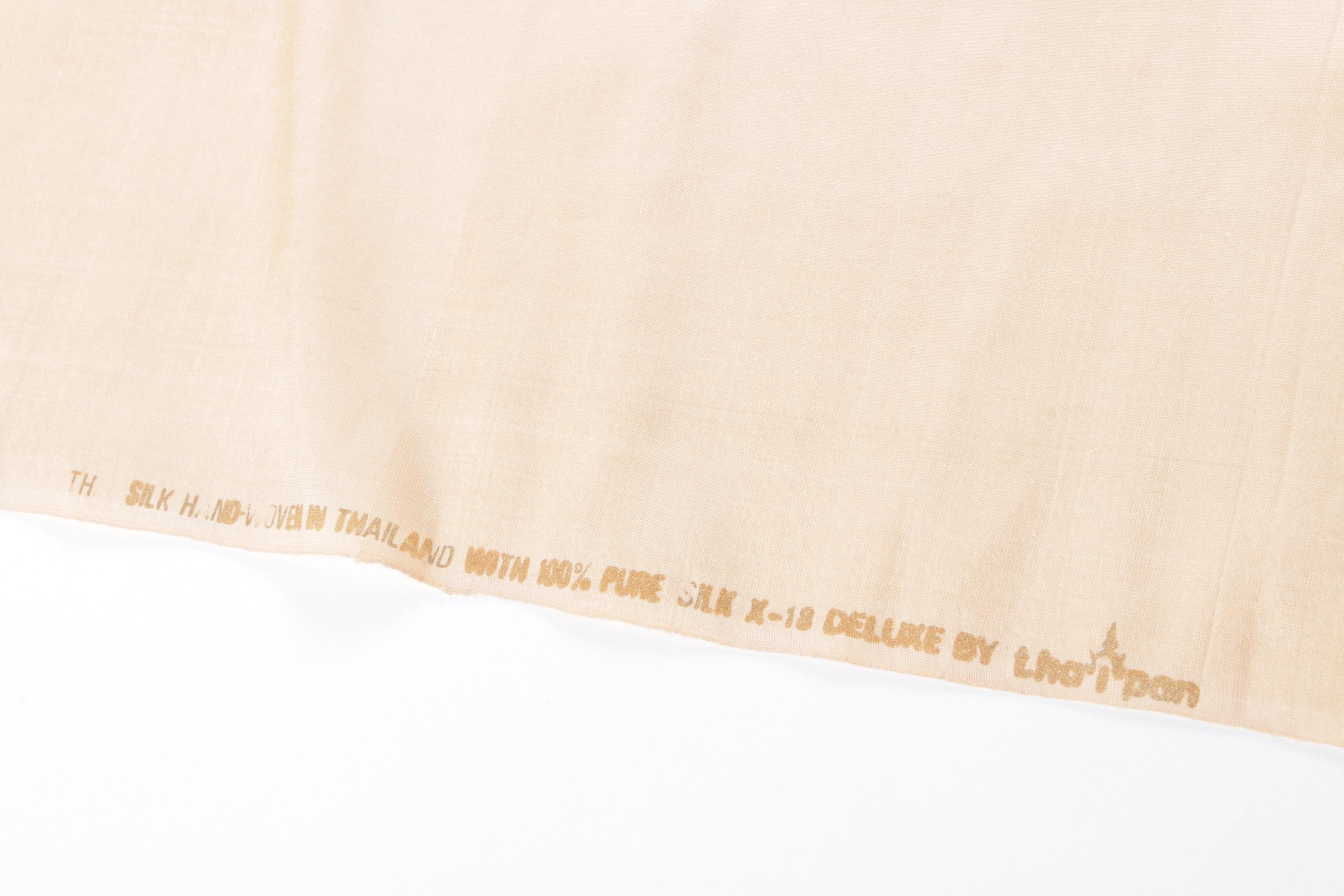 Hand Woven Peach Thai Silk Fabric
