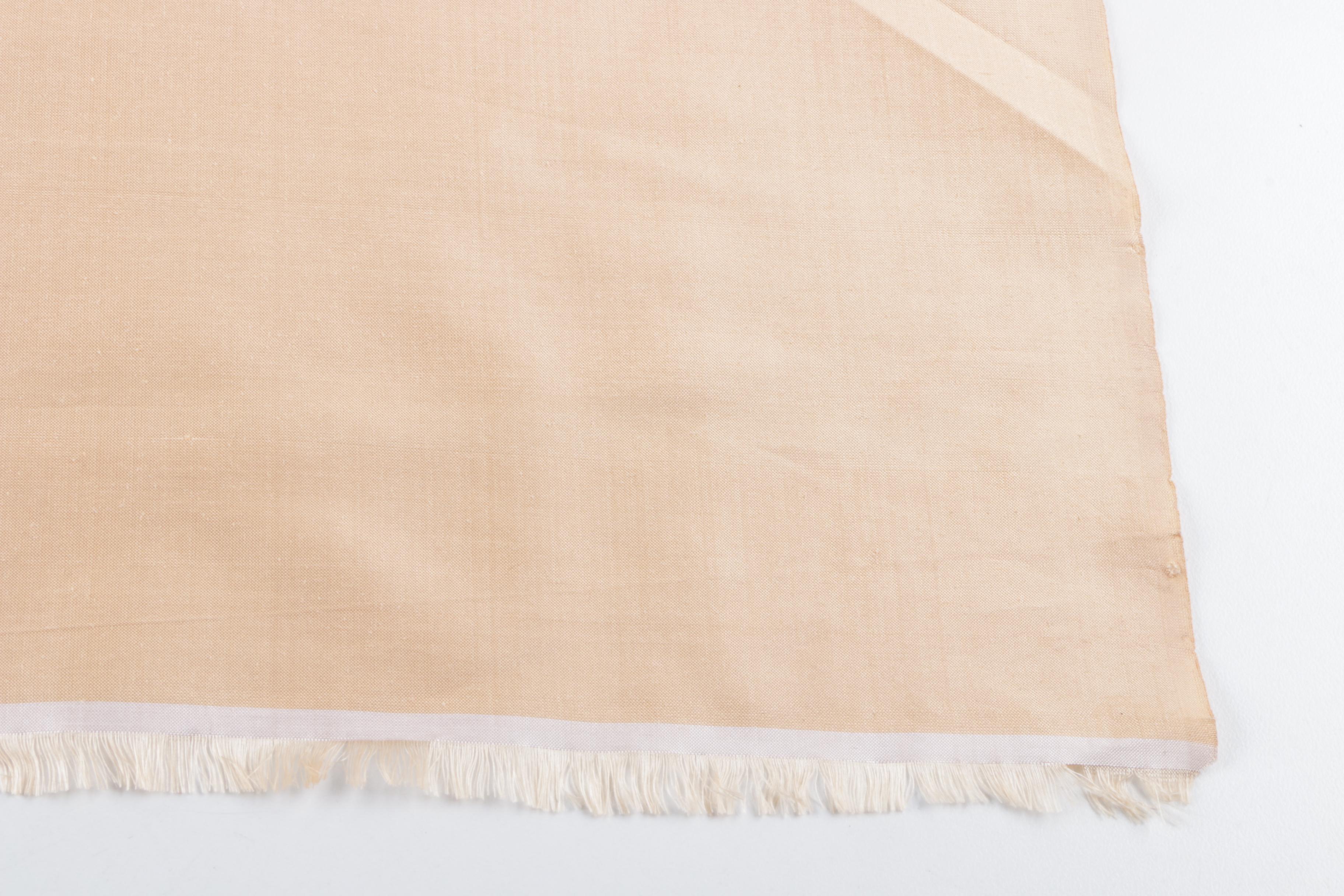 Hand Woven Peach Thai Silk Fabric