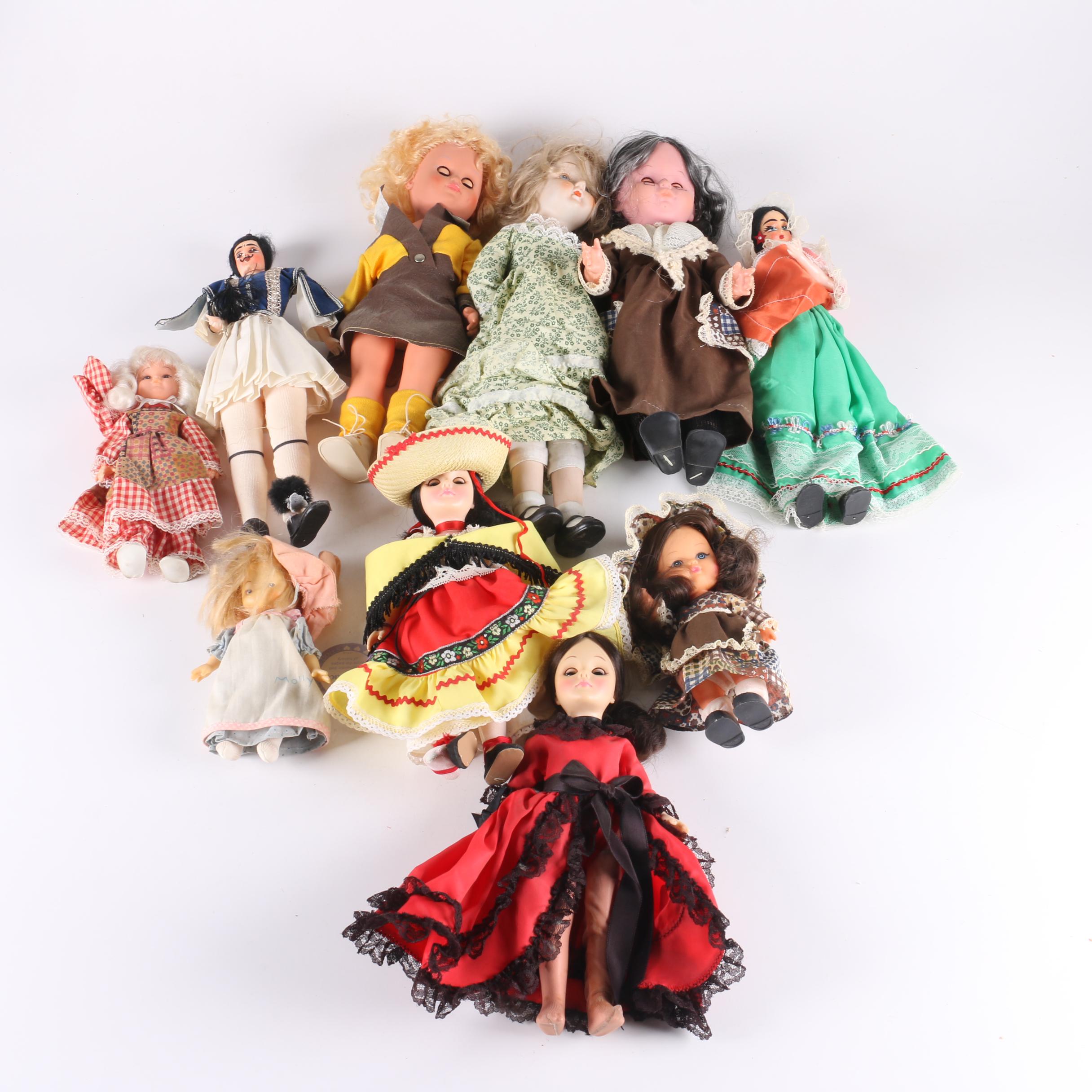 Effanbee "International Collection" Vinyl Dolls and Vintage Souvenir Dolls