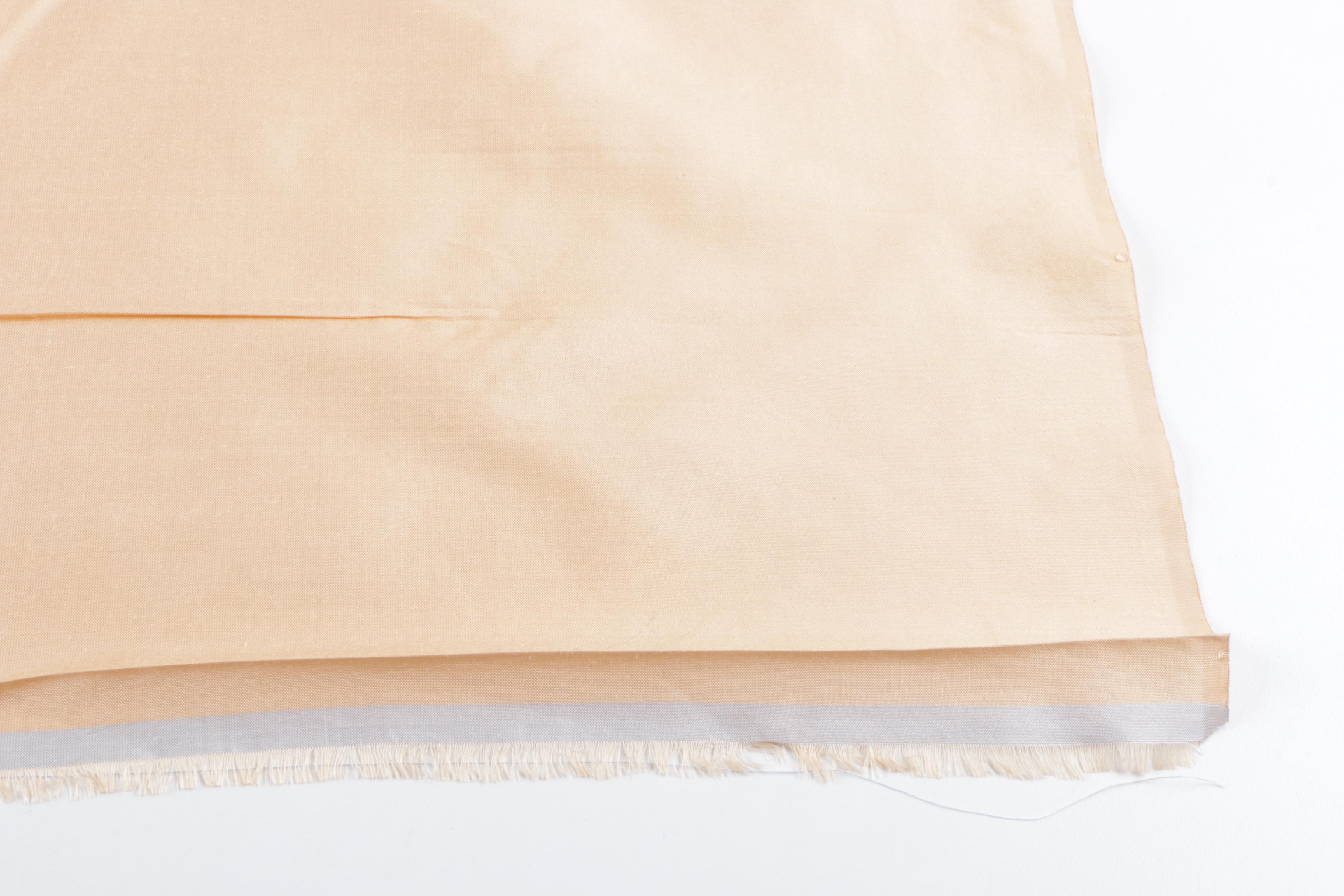 Hand Woven Peach Thai Silk Fabric