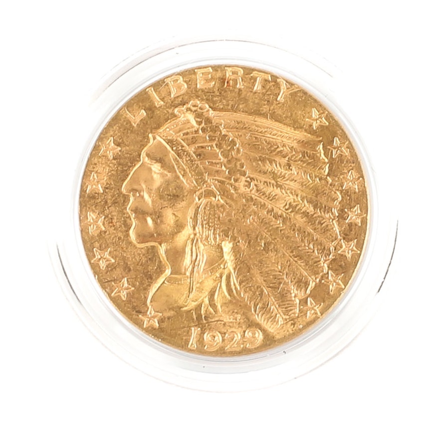 1929-P Indian Head $2.50 Gold Quarter Eagle