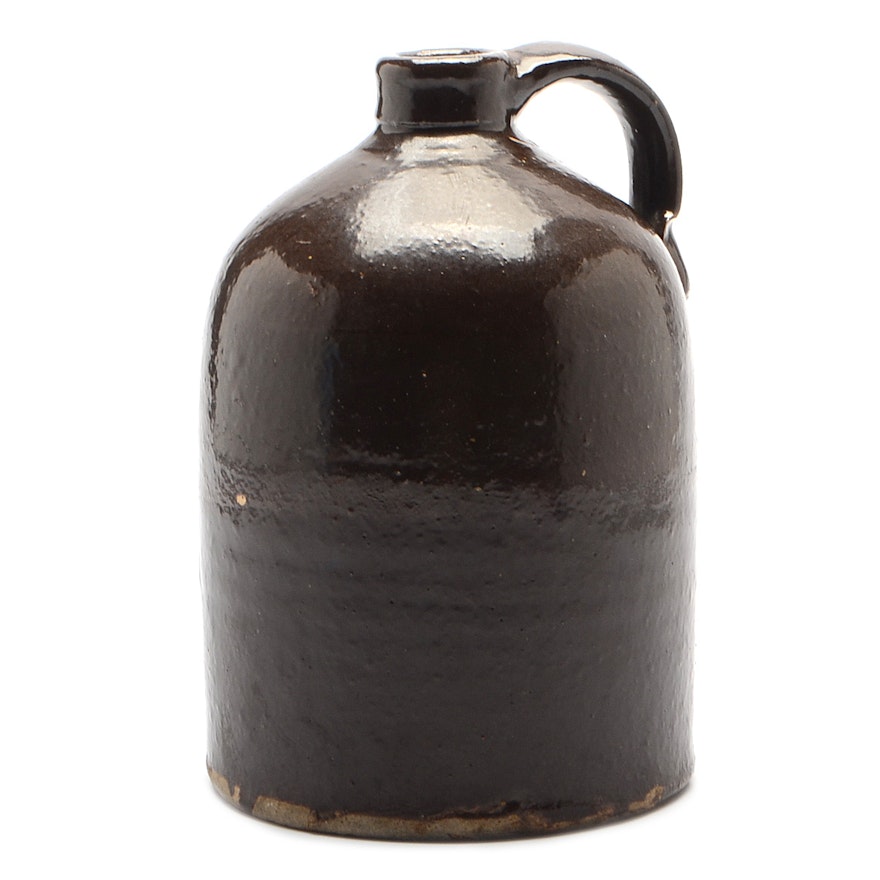 Vintage Brown Stoneware Jug