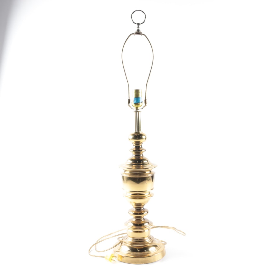 Urn Form Brass-Tone Table Lamp