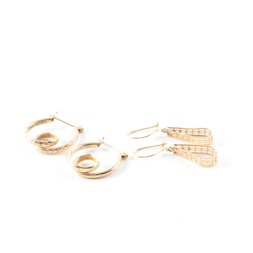 14K Yellow Gold Earring Selection