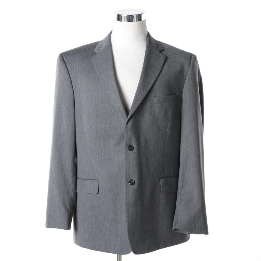 Men's Jos. A Bank Gray Herringbone Wool Suit Jacket