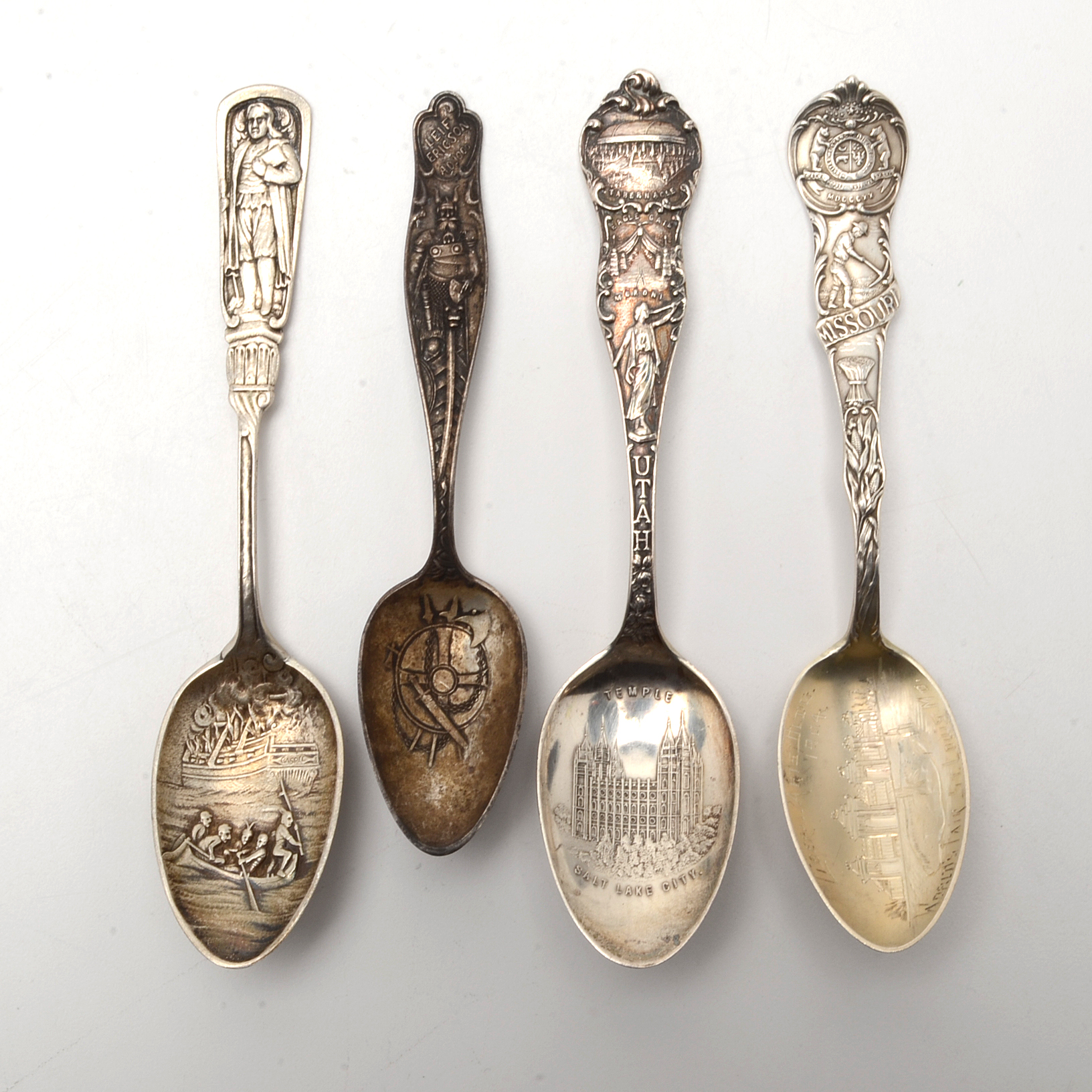 Antique Sterling Silver Souvenir Spoons