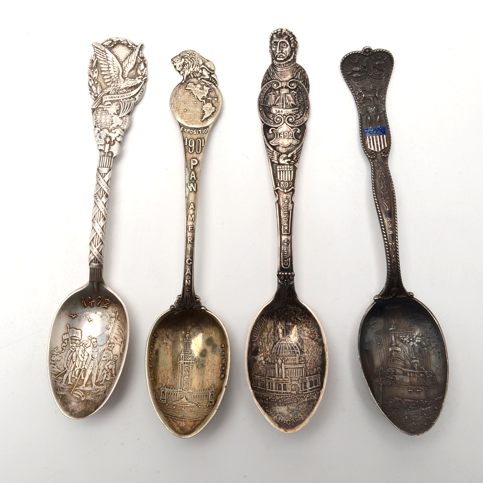 Antique Sterling Silver Souvenir Spoons
