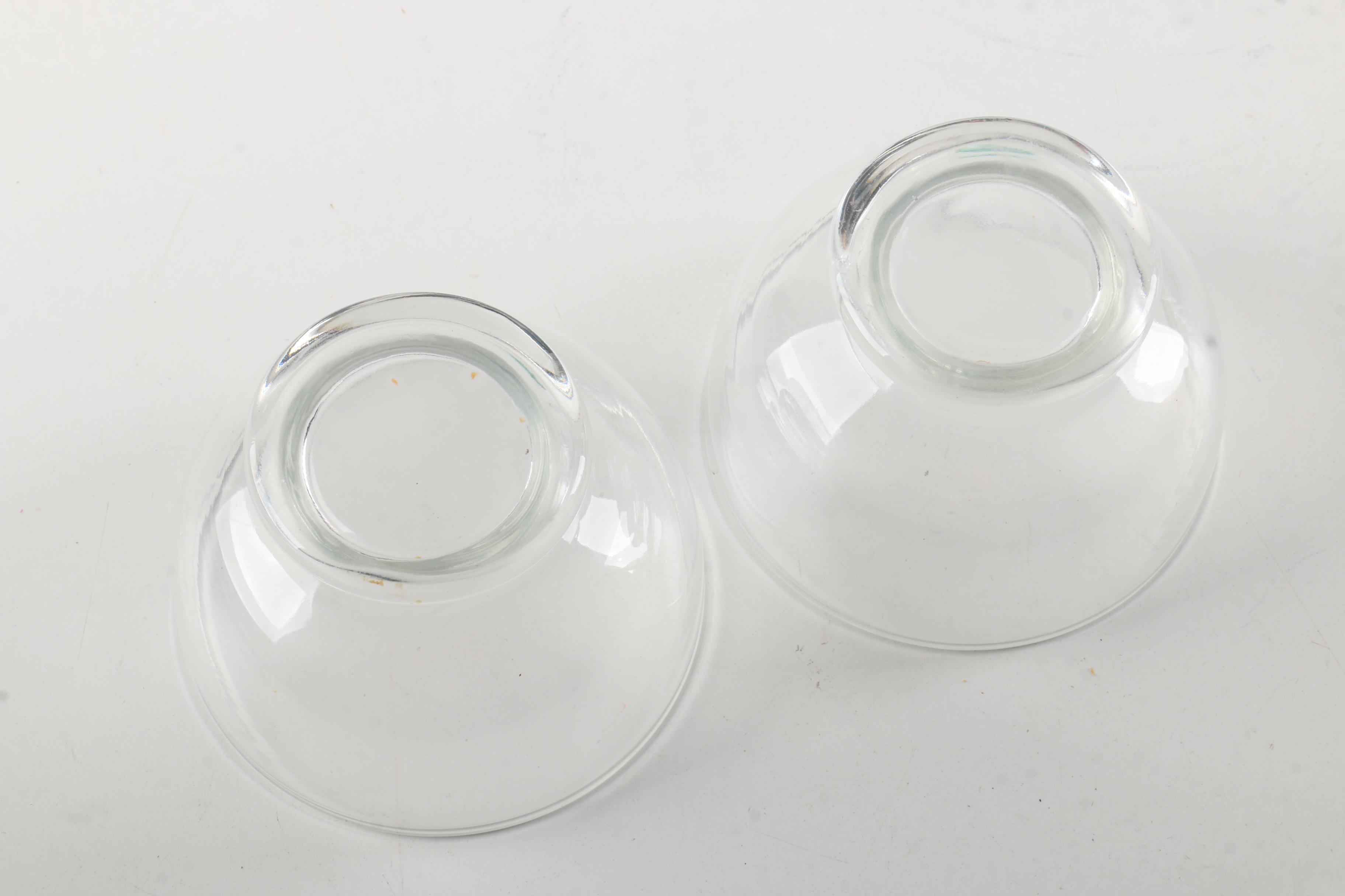 Vintage Glass Bakeware and Serveware Featuring Pyrex and Mid Century Log Cabin