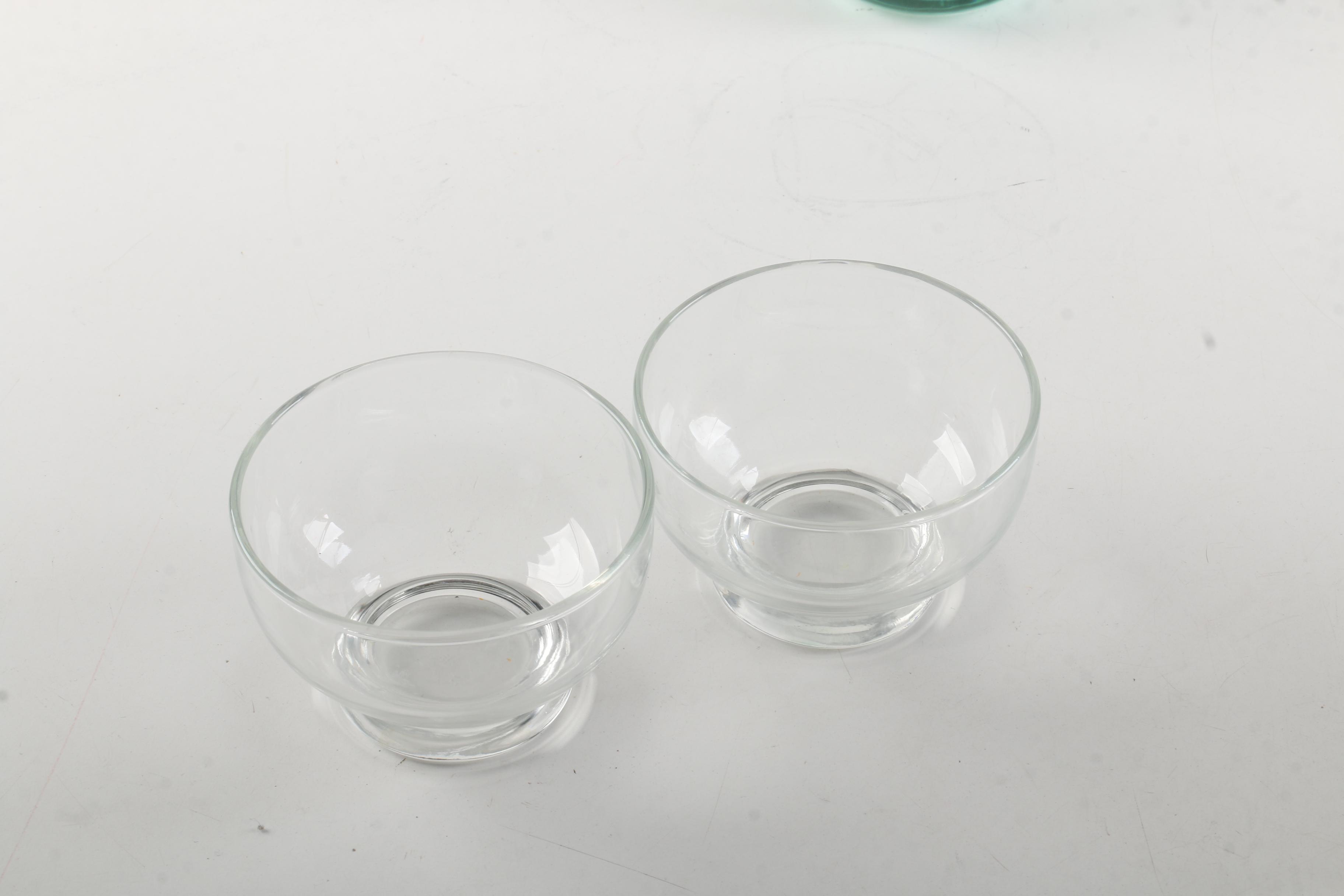 Vintage Glass Bakeware and Serveware Featuring Pyrex and Mid Century Log Cabin