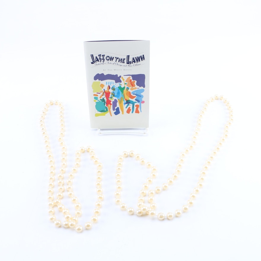 White House "Jazz On The Lawn" Performance Invitation and Beads