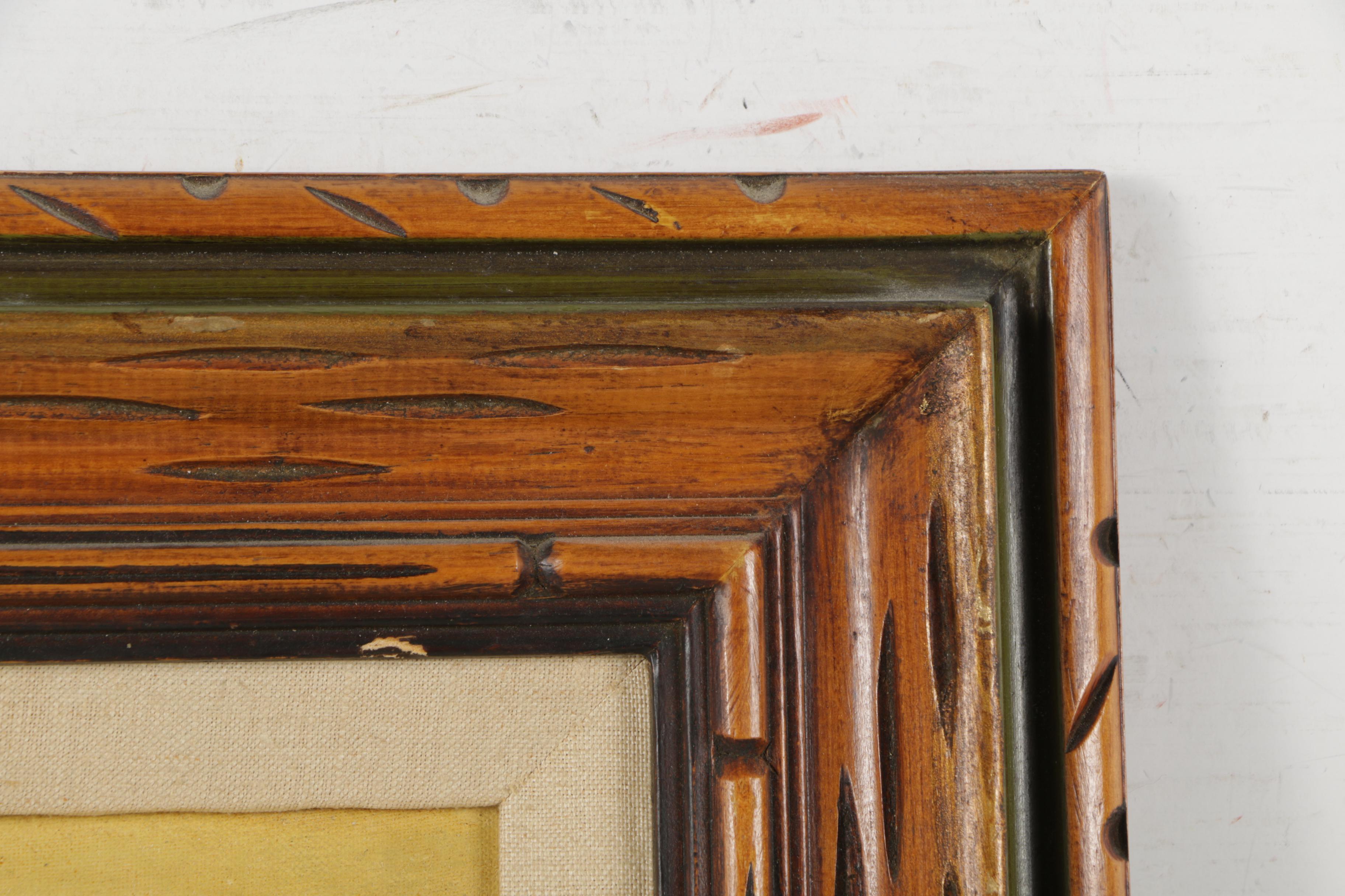 L. Earnhart 1971 Oil Painting on Canvas "Fruit and Wine"