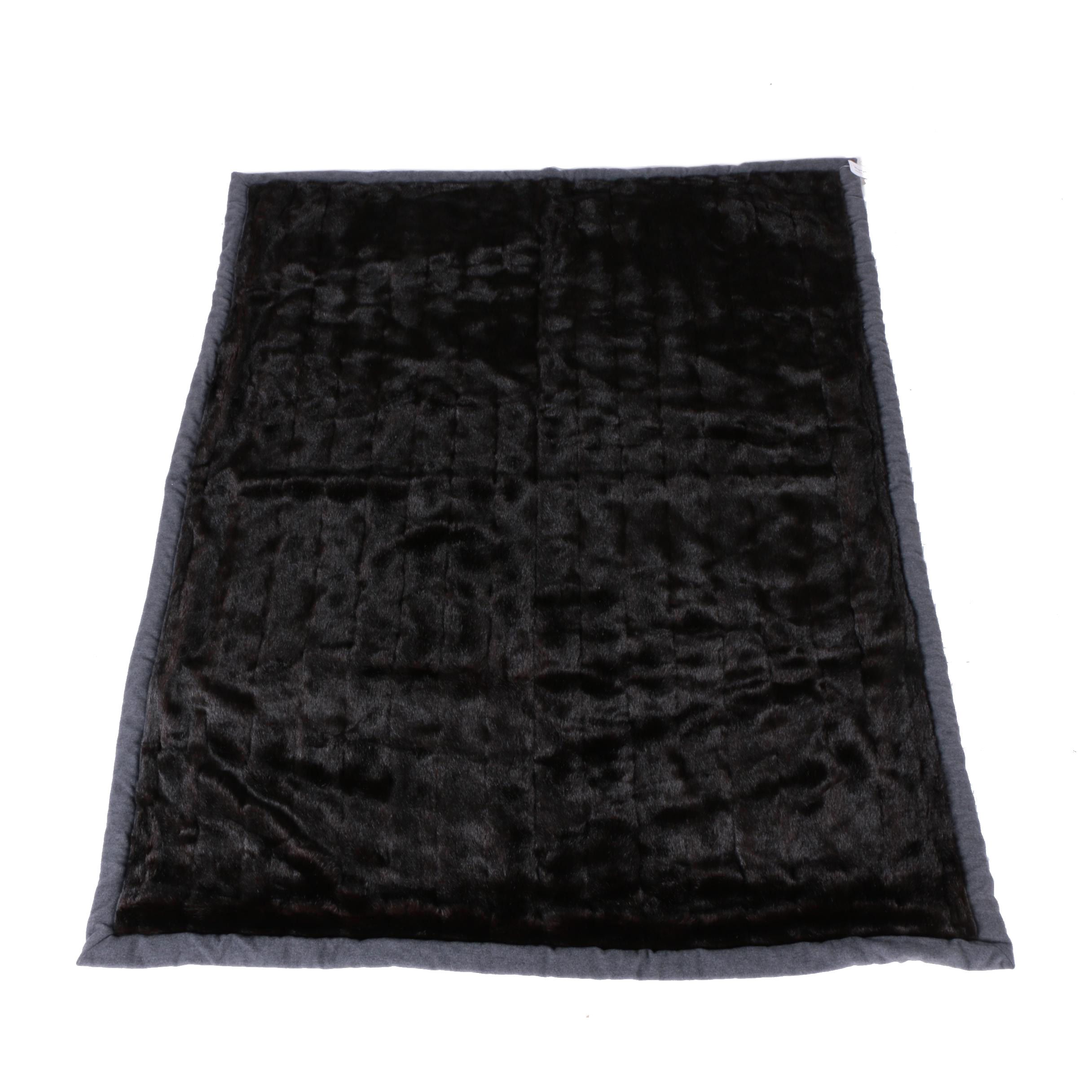 Henry d'Elkin Faux Fur Cashmere and Wool Blanket