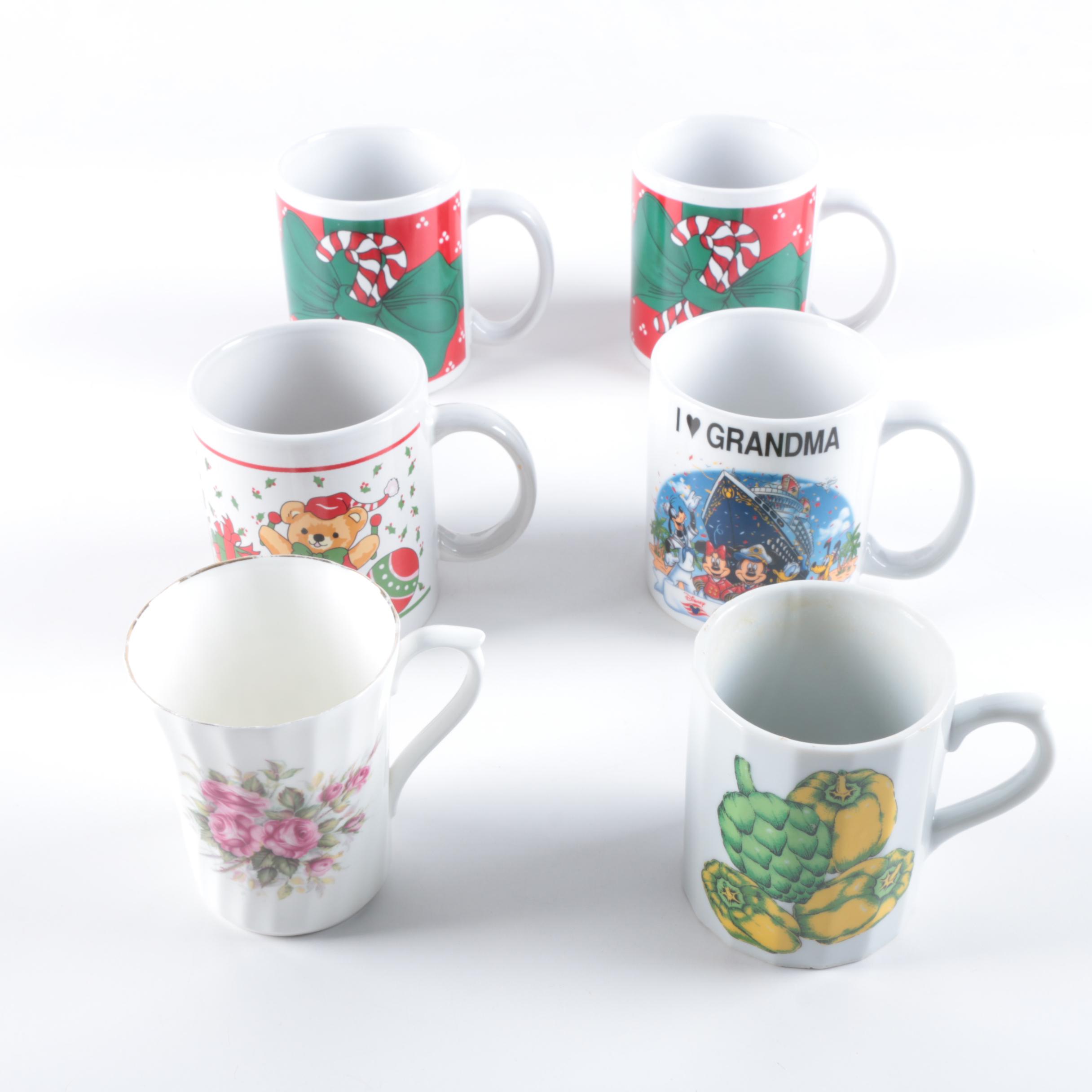 Coffee Mugs Including Royal Stuart England and New Trends Japan