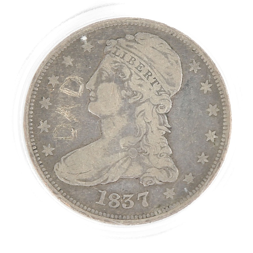 1837 Capped Bust Half Silver Dollar