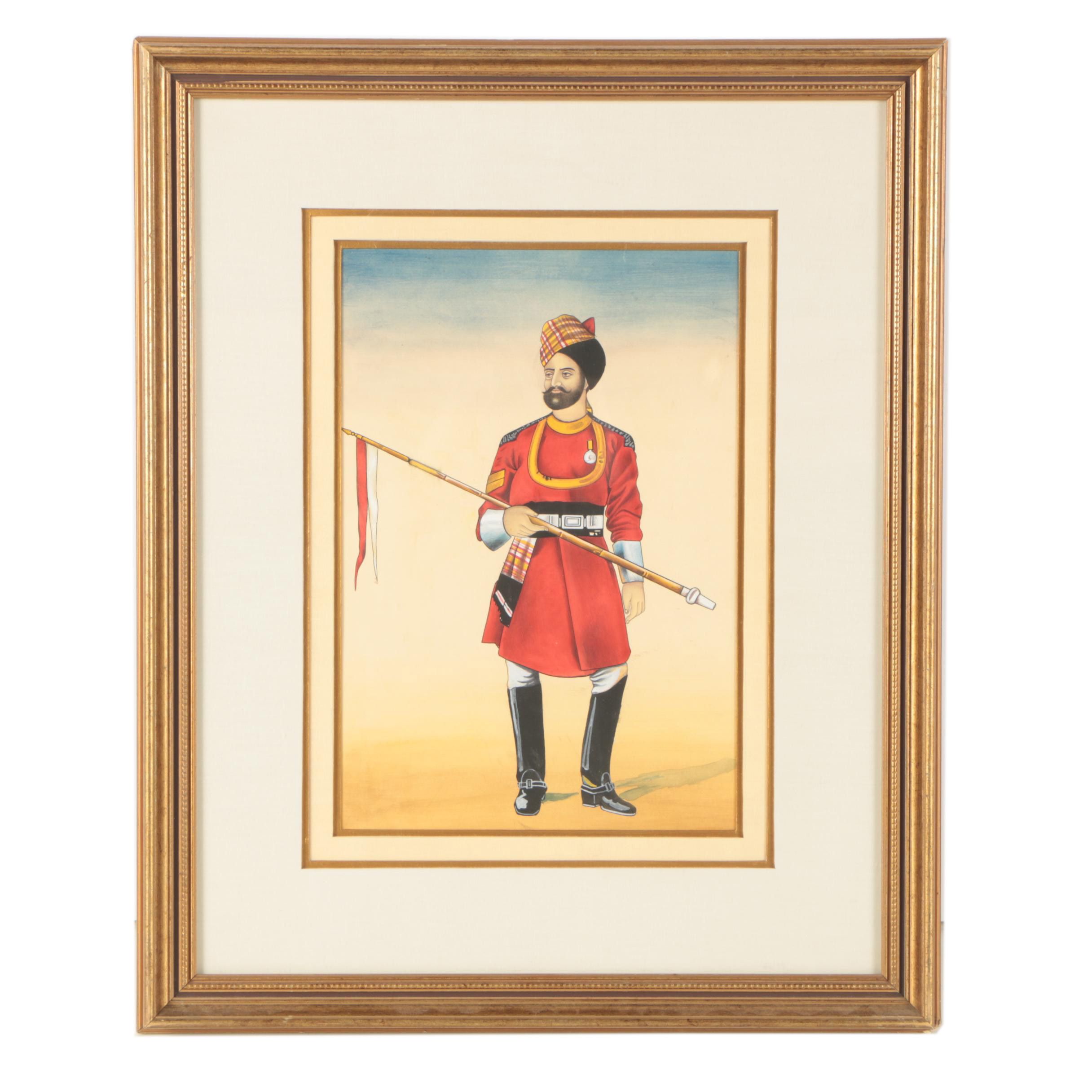 Watercolor Painting After A.C. Lovett's "The Governor's Bodyguard"