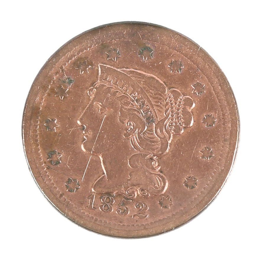 1852 Braided Hair Liberty Head Large Cent