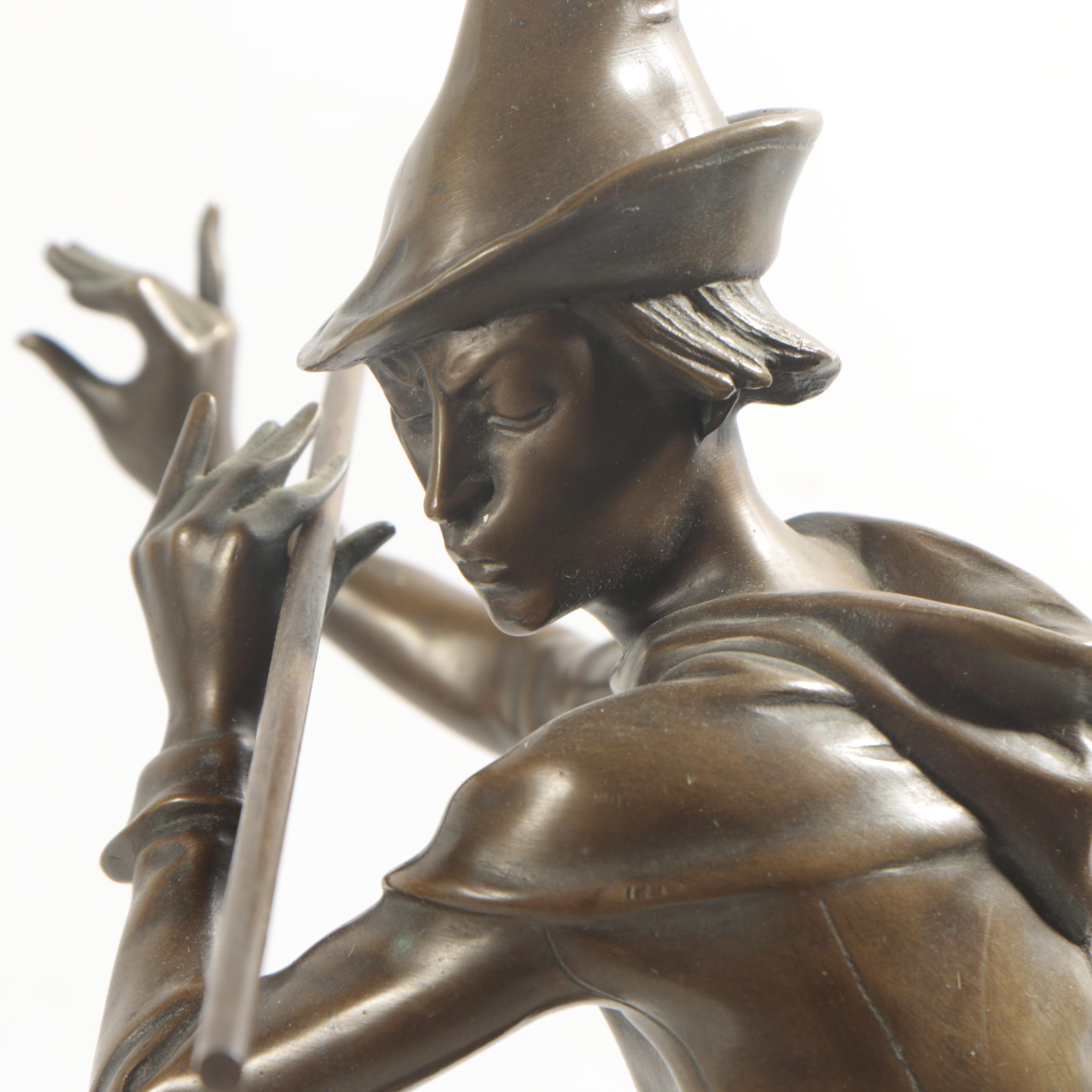 John Wolfgang Elischer Bronze Sculpture "Der Rattenfänger von Hameln"