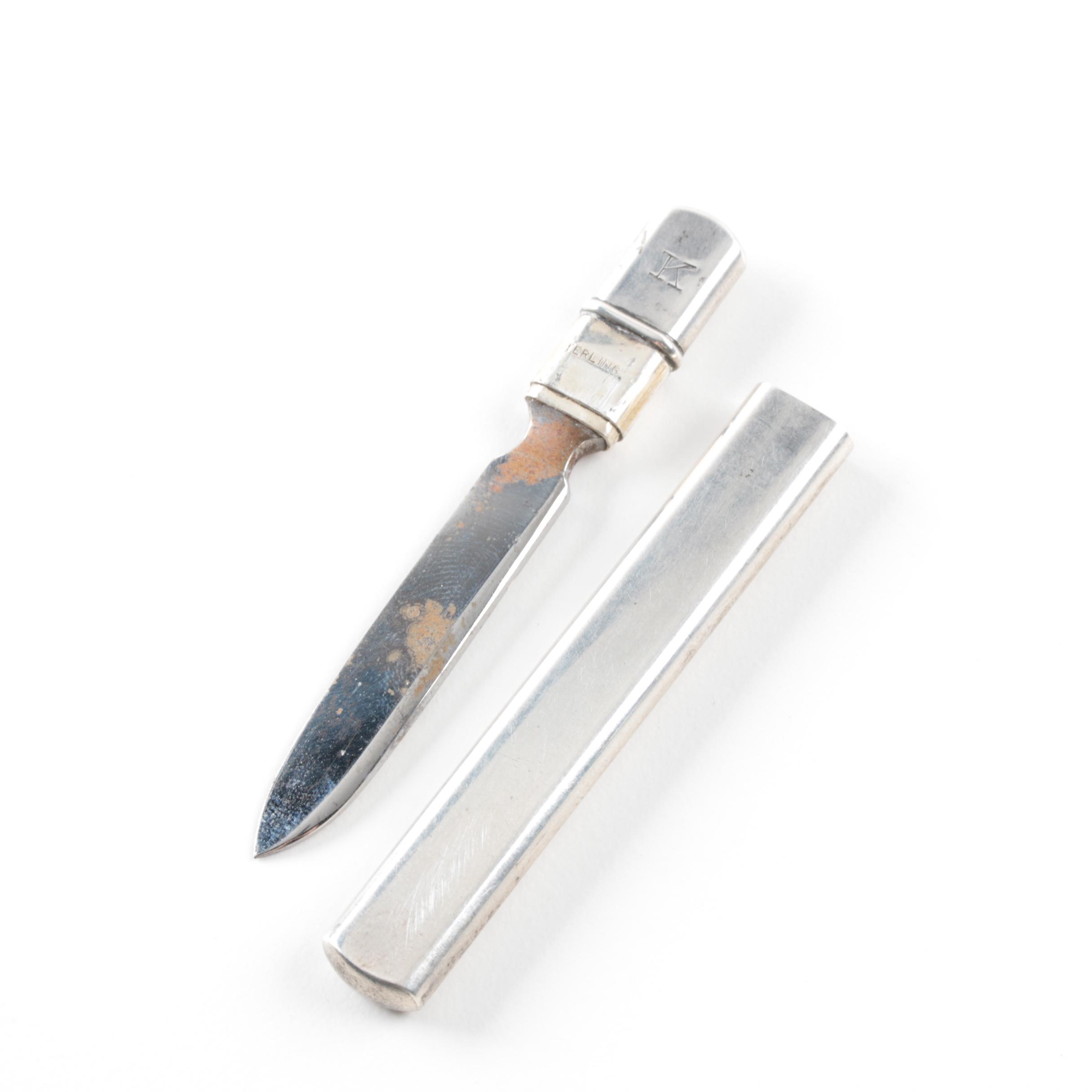 Vintage Sterling Silver Compact Desk Tools